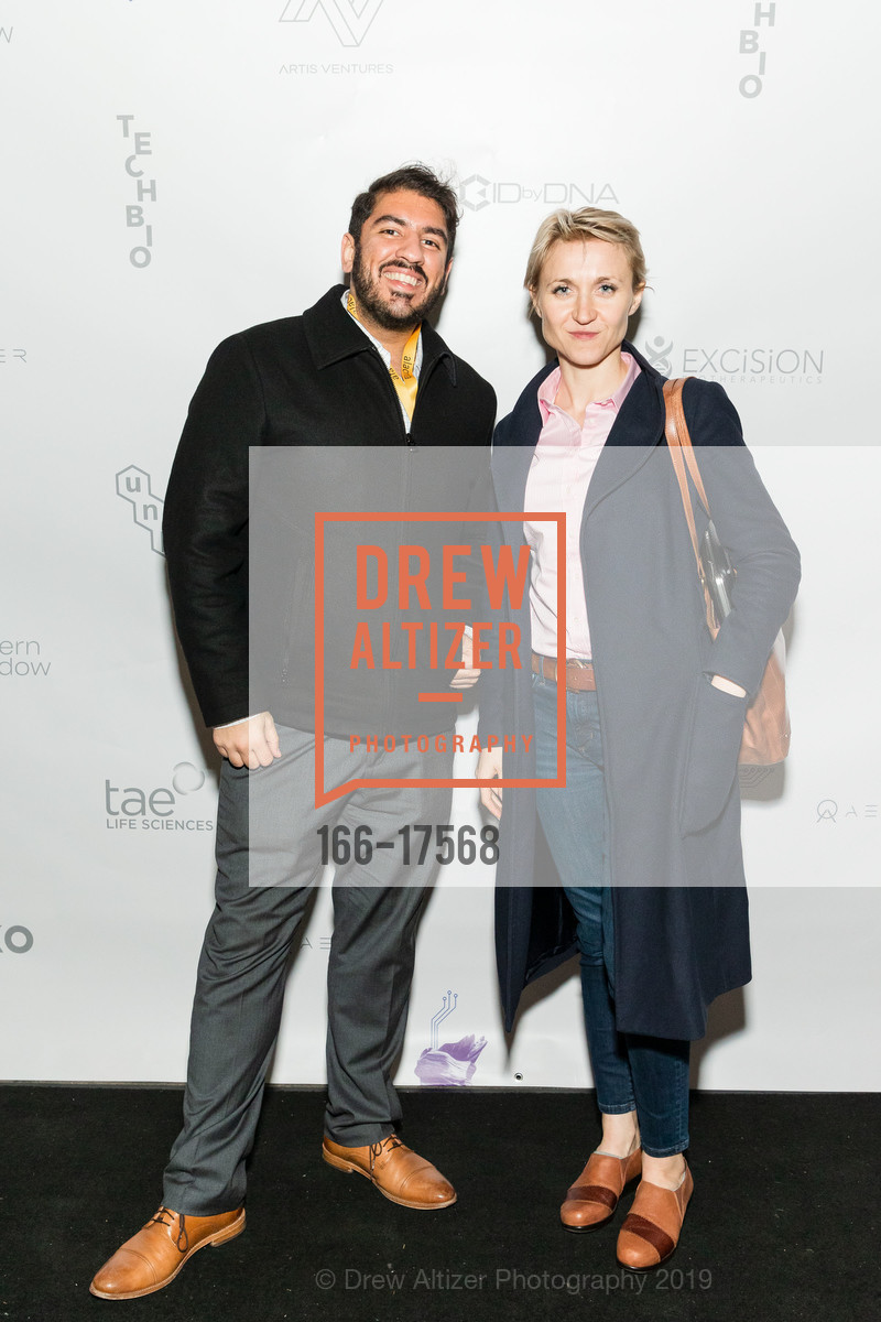 Akash Bakshi, Ala Zamarayeva, TechBio 2019, Merchant's Exchange Club. 75 Leidesdorff Street, January 7th, 2019, Photo #166-17568 Akash Bakshi, Ala Zamarayeva, Photo #166-17568