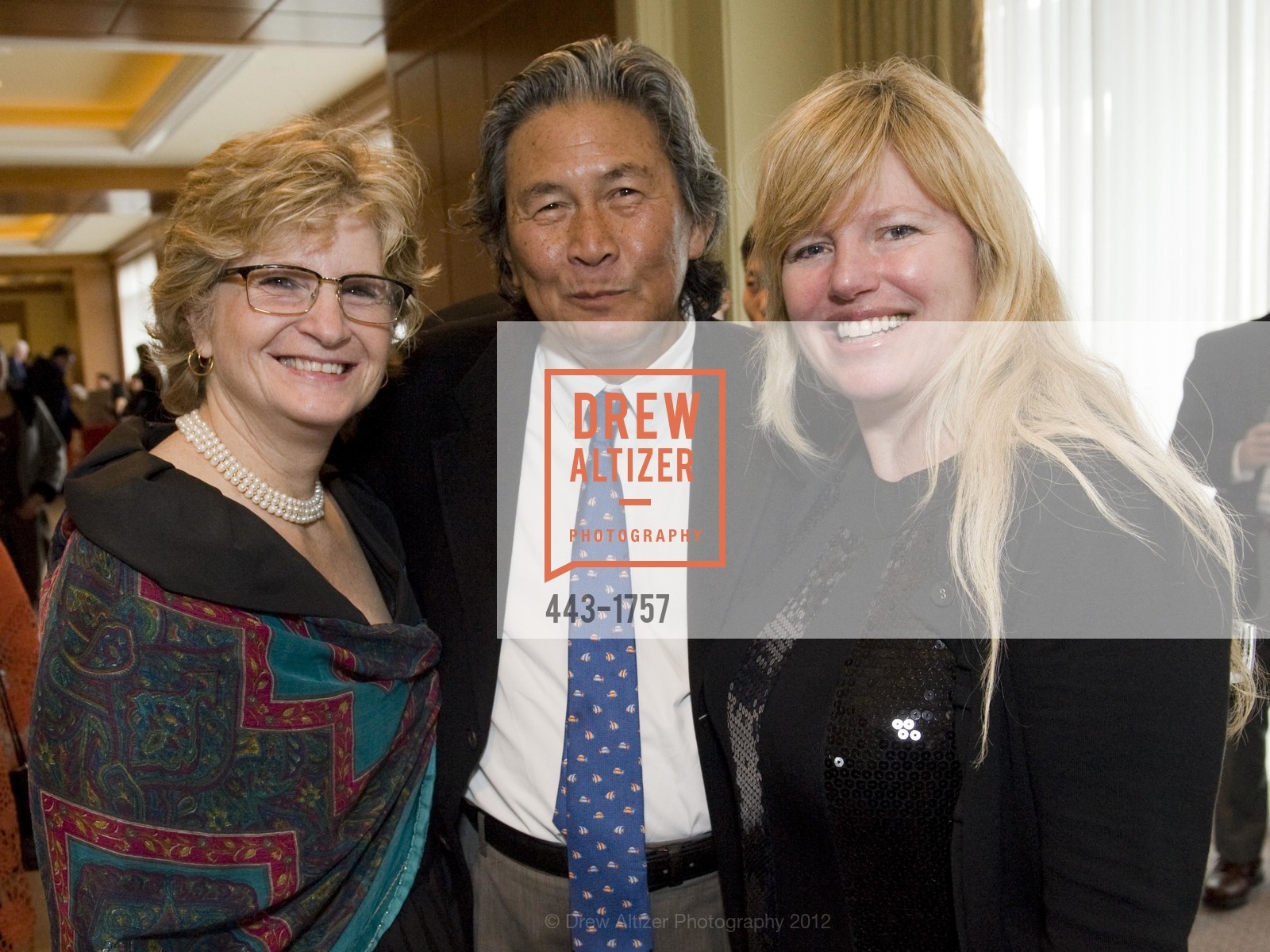 Susan Escueta, Antonio Delgado-Escueta, Kathy West, 2nd Annual SF Benefit for CURE -- Citizens United for Research in Epilepsy, US, April 17th, 2012, Photo #443-1757 Susan Escueta, Antonio Delgado-Escueta, Kathy West, Photo #443-1757