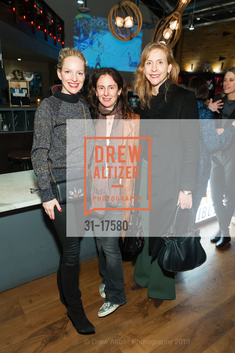 Christine Bell, Andrea Crane, Victoria Love, Pre-FOG Bowling, Burger & Cocktail Extravaganza: Hosted by Fraenkel Gallery and David Zwirner Gallery, Mission Bowling Club. 3176 17th Street, January 15th, 2019, Photo #31-17580 Christine Bell, Andrea Crane, Victoria Love, Photo #31-17580