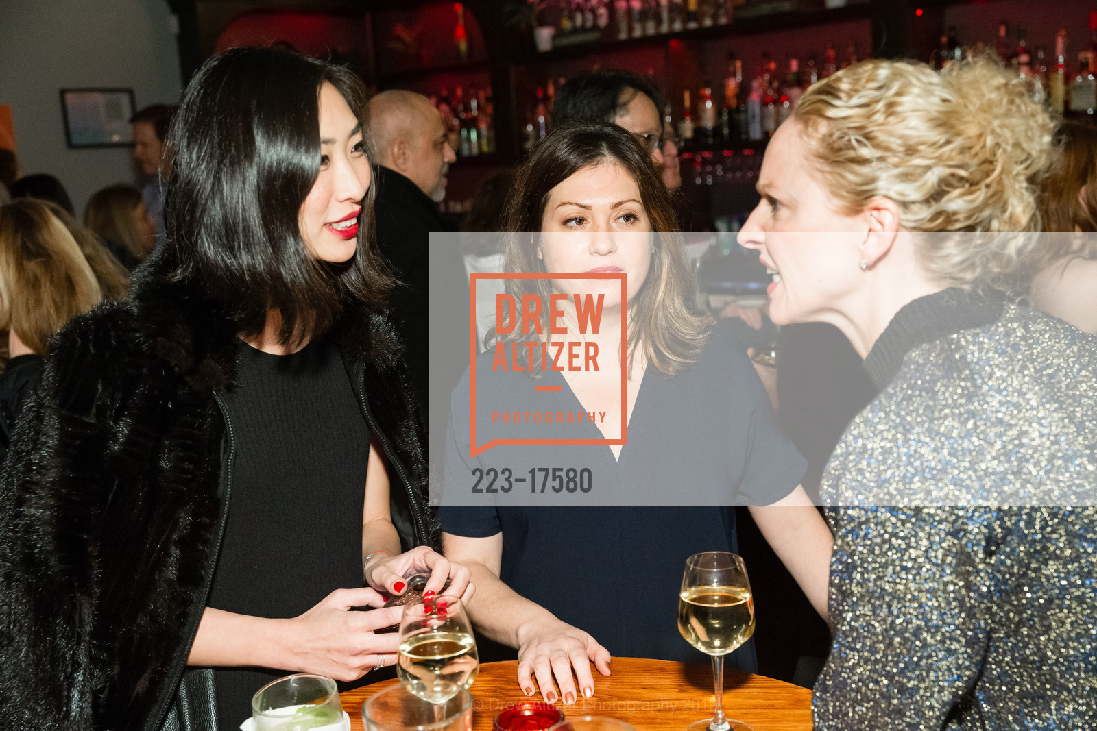 Kelly Huang, Kristine Bell, Pre-FOG Bowling, Burger & Cocktail Extravaganza: Hosted by Fraenkel Gallery and David Zwirner Gallery, Mission Bowling Club. 3176 17th Street, January 15th, 2019, Photo #223-17580 Kelly Huang, Kristine Bell, Photo #223-17580