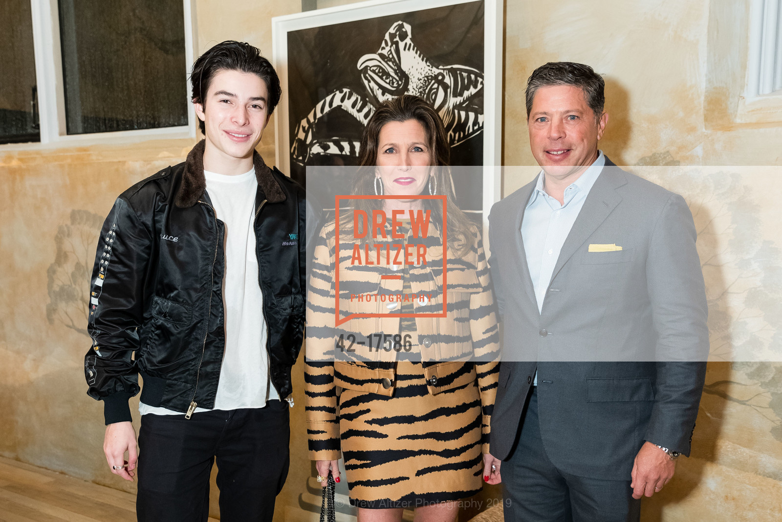 Spencer Barnett, Sloan Barnett, Adam Lindemann, Opening of Adam Lindemann's Venus Over Manhattan at St Joseph's Arts Society, St Joseph's Arts Society, January 15th, 2019, Photo #42-17586 Spencer Barnett, Sloan Barnett, Adam Lindemann, Photo #42-17586