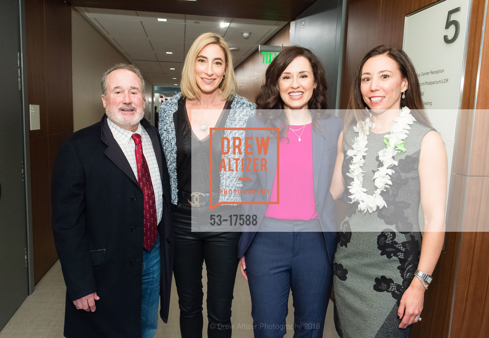 Steven Ungerleider, Michelle Notkin, Shoshana Ungerleider, Allison Eisenhardt, CPMC Women's and Children's Luncheon Opening event, CPMC Hospital. Van Ness and Geary, January 16th, 2019, Photo #53-17588 Steven Ungerleider, Michelle Notkin, Shoshana Ungerleider, Allison Eisenhardt, Photo #53-17588