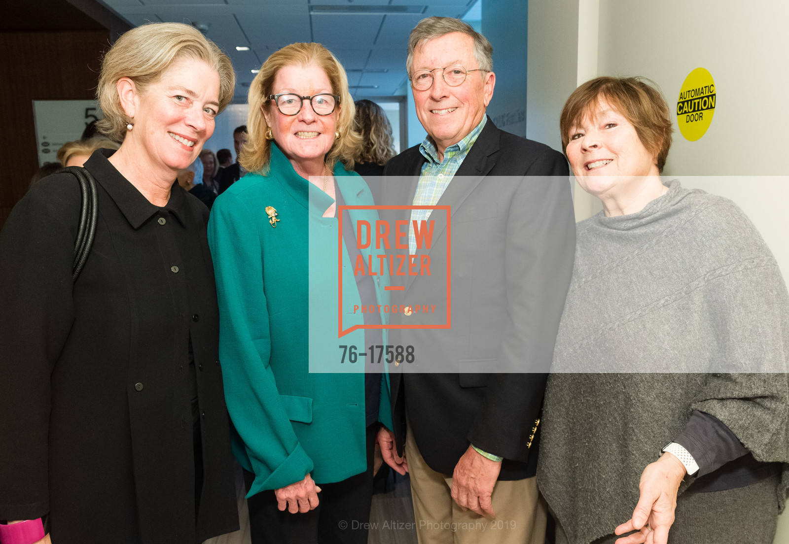 Susan Lefever, Laura King Pfaff, Dick Watts, CB Watts, CPMC Women's and Children's Luncheon Opening event, CPMC Hospital. Van Ness and Geary, January 16th, 2019, Photo #76-17588 Susan Lefever, Laura King Pfaff, Dick Watts, CB Watts, Photo #76-17588