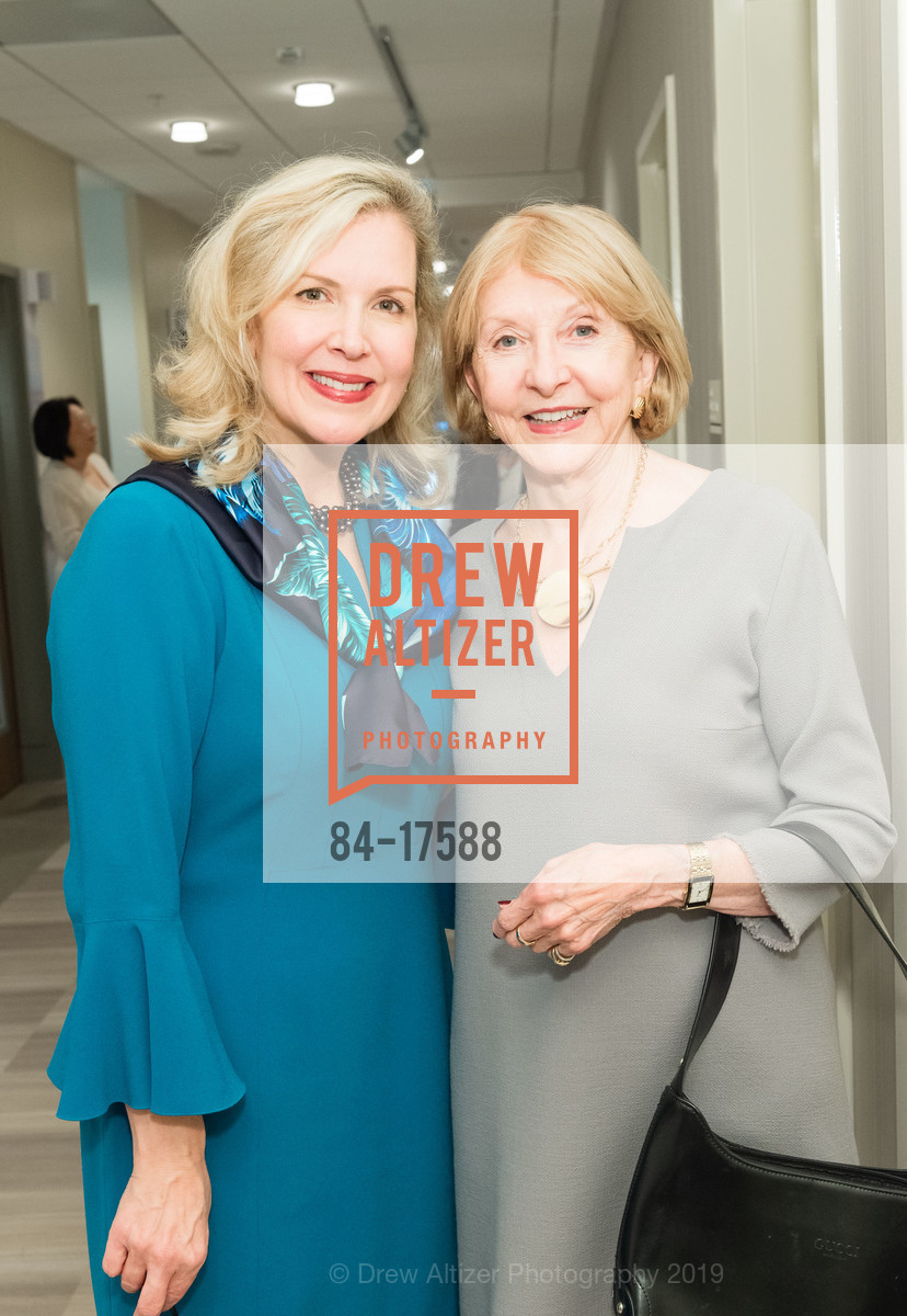 Francie Devlin, Sally Foster, CPMC Women's and Children's Luncheon Opening event, CPMC Hospital. Van Ness and Geary, January 16th, 2019, Photo #84-17588 Francie Devlin, Sally Foster, Photo #84-17588