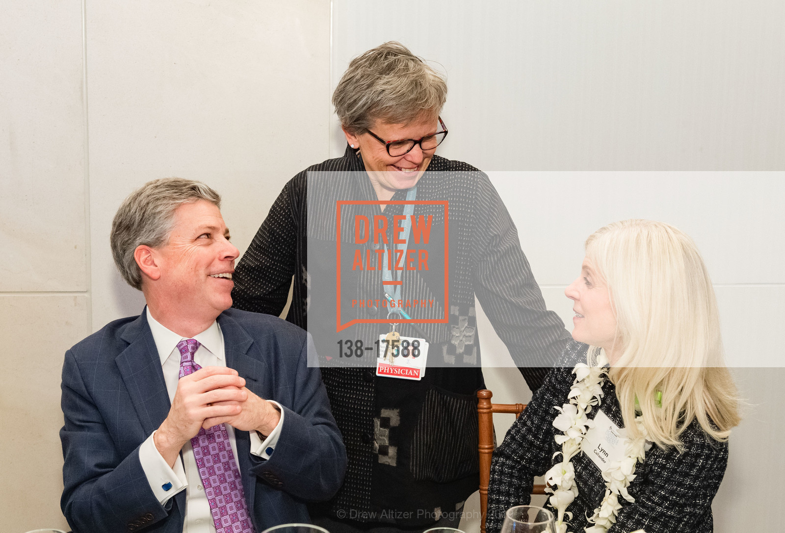 Peter Callander, Terri Slagle, Lynn Callander, CPMC Women's and Children's Luncheon Opening event, CPMC Hospital. Van Ness and Geary, January 16th, 2019, Photo #138-17588 Peter Callander, Terri Slagle, Lynn Callander, Photo #138-17588