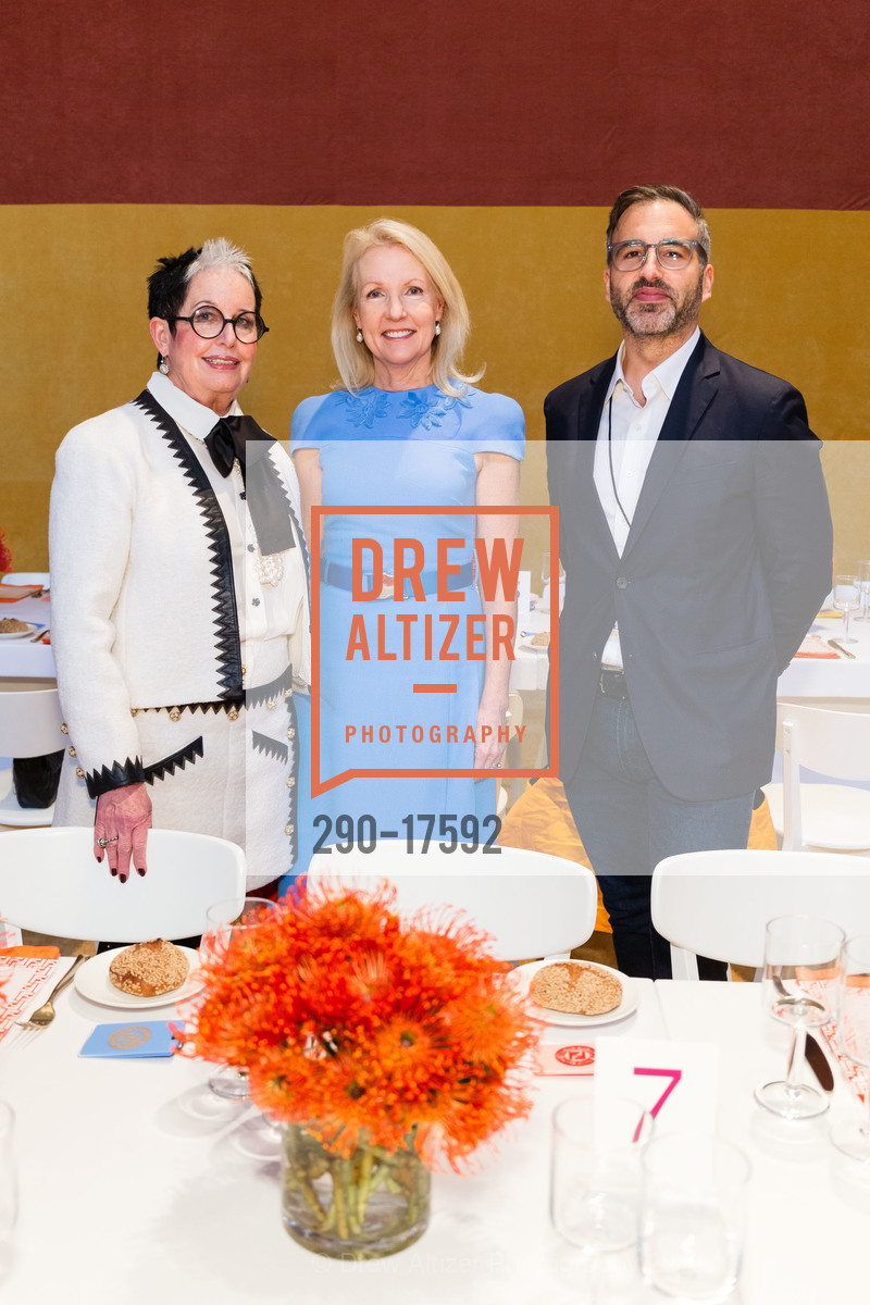 Karen Kubin, Ann Girard, David Norr, FOG Design+Art 2019 Innovators Luncheon, Fort Mason Festival Pavilion, January 17th, 2019, Photo #290-17592 Karen Kubin, Ann Girard, David Norr, Photo #290-17592