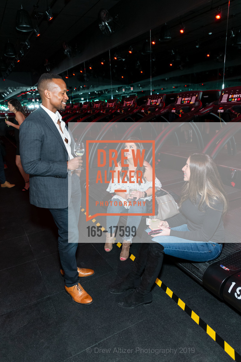 Andrew Wamugi, Candice Merin, Denise McKown, Barry's Bootcamp Palo Alto Grand Opening Celebration, Stanford Shopping Center. 228 Stanford Shopping Center, January 24th, 2019, Photo #165-17599 Andrew Wamugi, Candice Merin, Denise McKown, Photo #165-17599