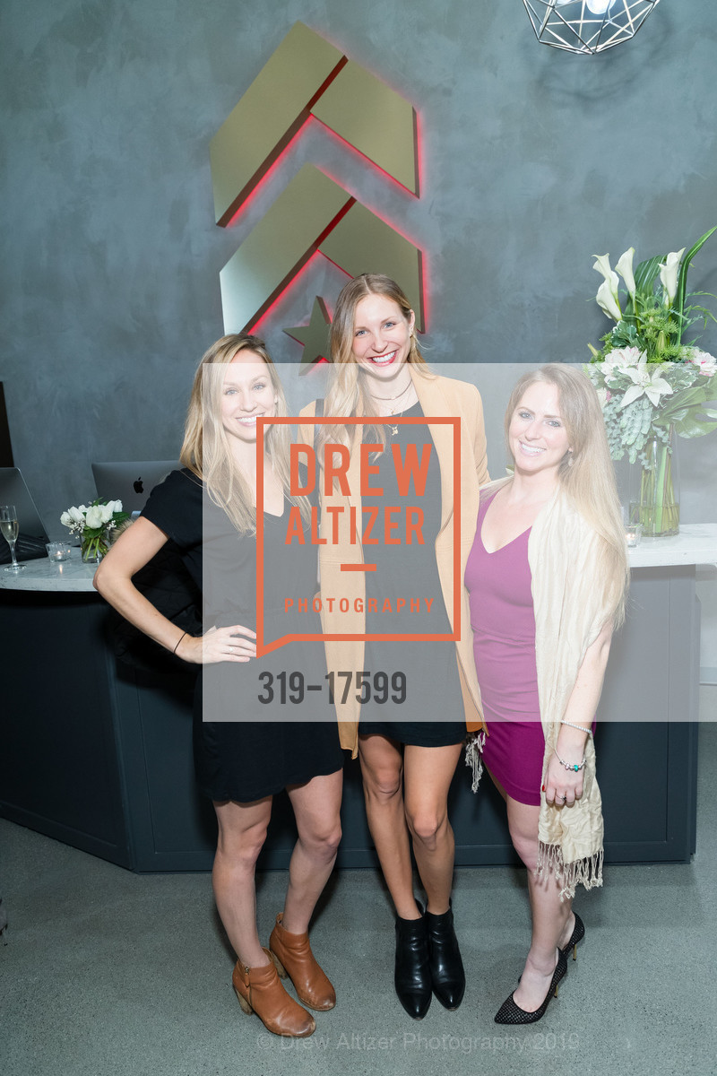 Hannah Raila, Jess Robson, Alex Katzen, Barry's Bootcamp Palo Alto Grand Opening Celebration, Stanford Shopping Center. 228 Stanford Shopping Center, January 24th, 2019, Photo #319-17599 Hannah Raila, Jess Robson, Alex Katzen, Photo #319-17599