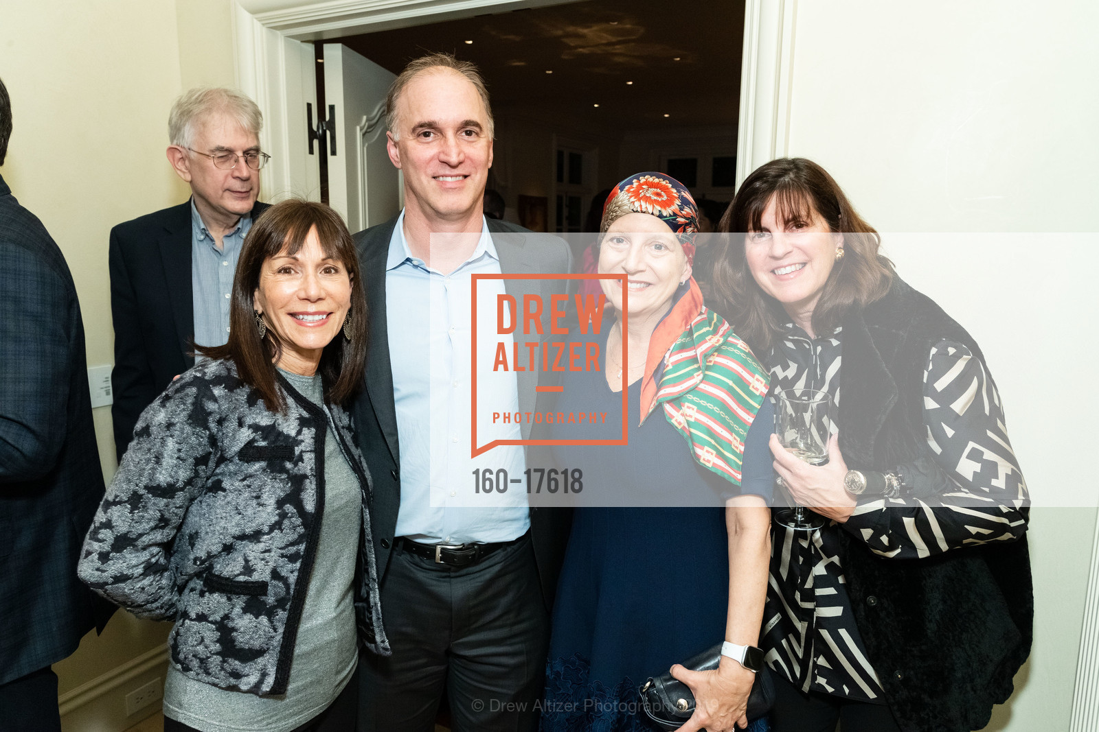 Lisa Schatz, Steve, Ellie Guardino, Jane Solomon, Under One Umbrella Cocktail Party, Private Residence, January 30th, 2019, Photo #160-17618 Lisa Schatz, Steve, Ellie Guardino, Jane Solomon, Photo #160-17618