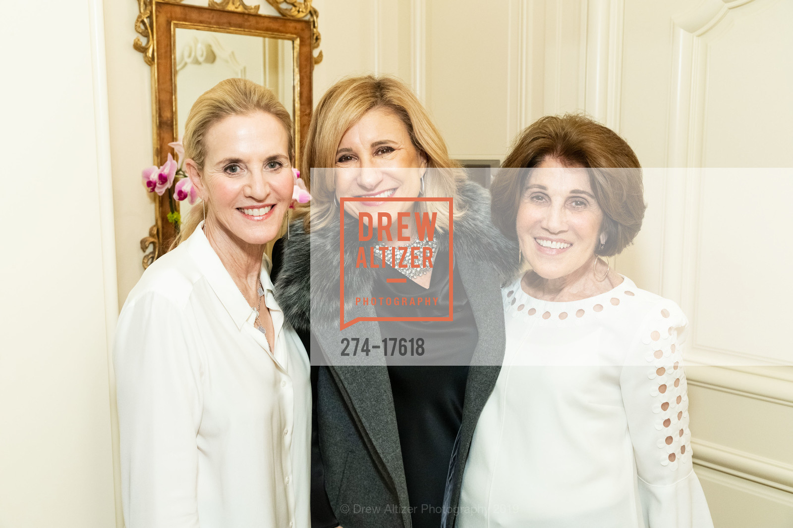 Lisa Schatz, Linda Marren, Fran Codispoti, Under One Umbrella Cocktail Party, Private Residence, January 30th, 2019, Photo #274-17618 Lisa Schatz, Linda Marren, Fran Codispoti, Photo #274-17618