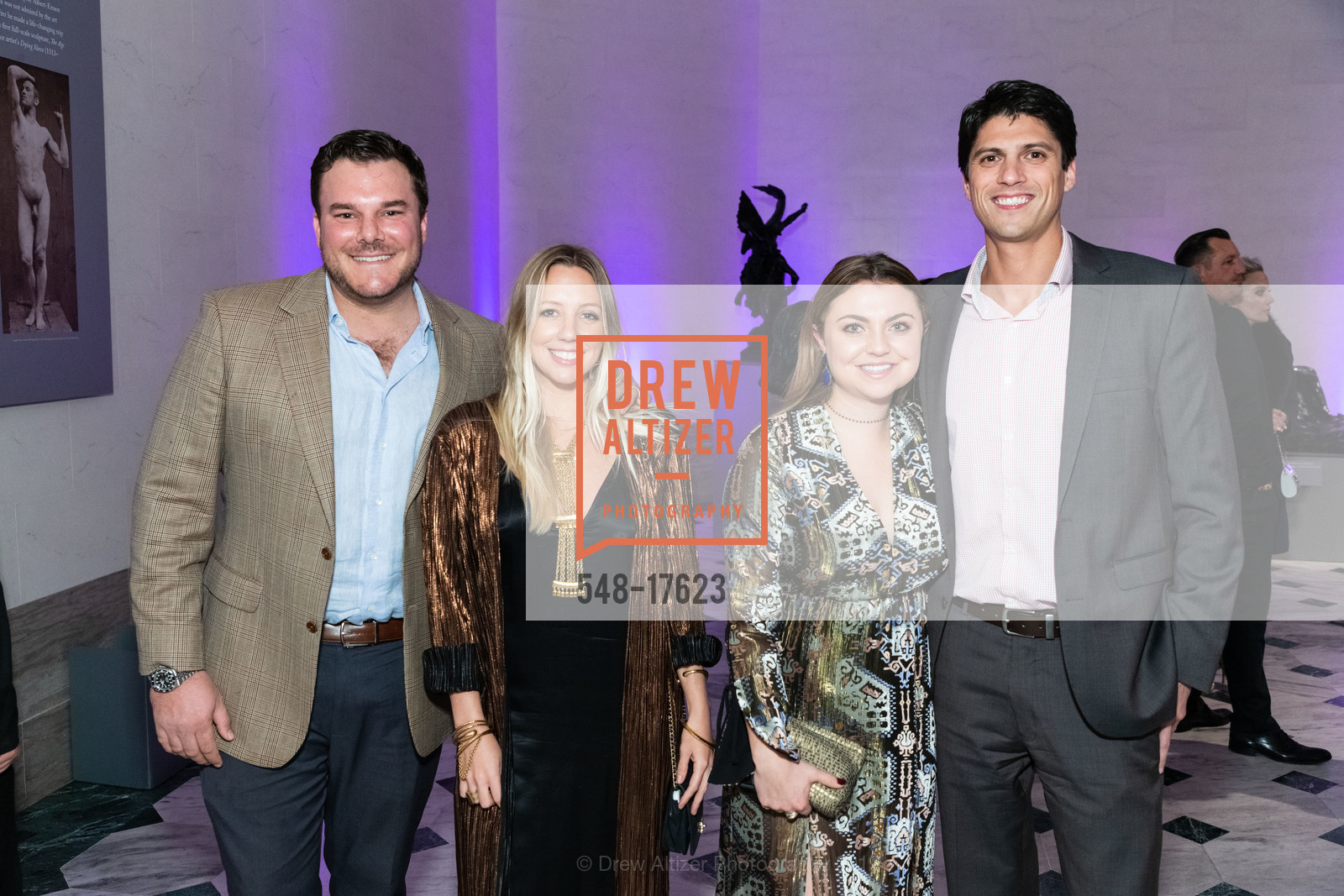 Ryan Swisher, Ali Swisher, Stacey Bledsoe, Chris Castro, ArtPoint Cocktail Party at the Legion of Honor, Legion of Honor. 100 34th Ave, San Francisco, CA 94121, January 31st, 2019, Photo #548-17623 Ryan Swisher, Ali Swisher, Stacey Bledsoe, Chris Castro, Photo #548-17623