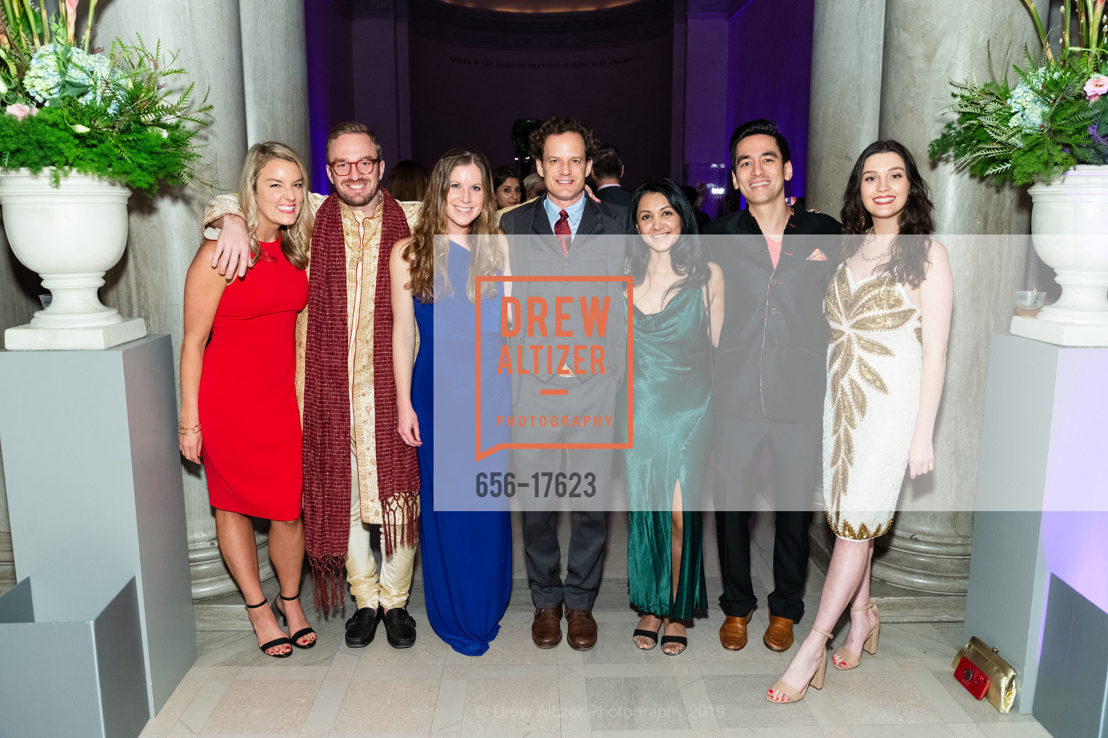 Erica, Ethan Applebee, Brittany Draper, EJ Blumberg, Megan Abraham, Maddie Fuller, ArtPoint Cocktail Party at the Legion of Honor, Legion of Honor. 100 34th Ave, San Francisco, CA 94121, January 31st, 2019, Photo #656-17623 Erica, Ethan Applebee, Brittany Draper, EJ Blumberg, Megan Abraham, Maddie Fuller, Photo #656-17623