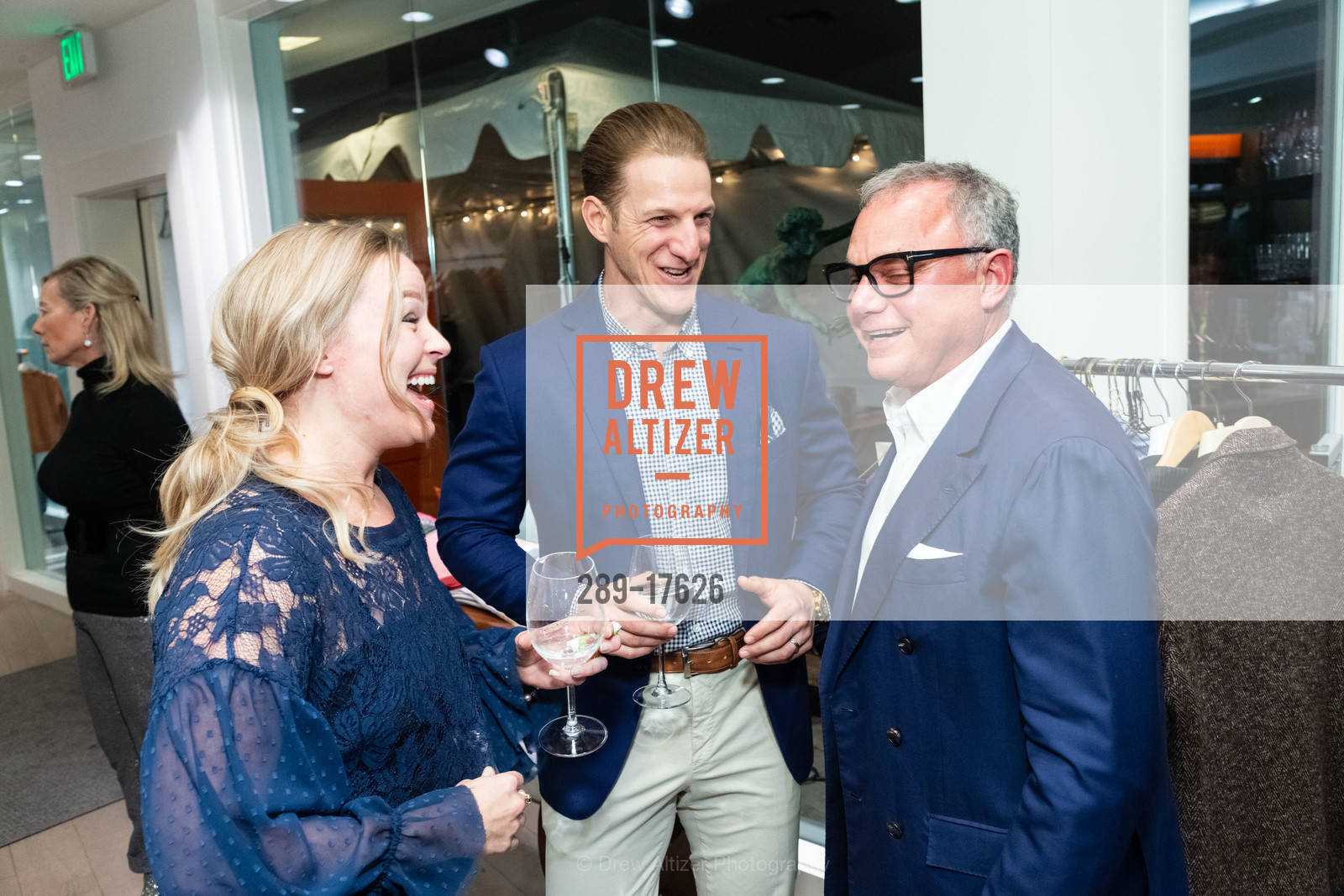 Judy Walden, Dallas Walden, Sam Malouf, SF Ballet x Sam Malouf x Jason Wu Launch Party, Sam Malouf. 1460 Burlingame Ave, Photo #289-17626 Judy Walden, Dallas Walden, Sam Malouf, Photo #289-17626