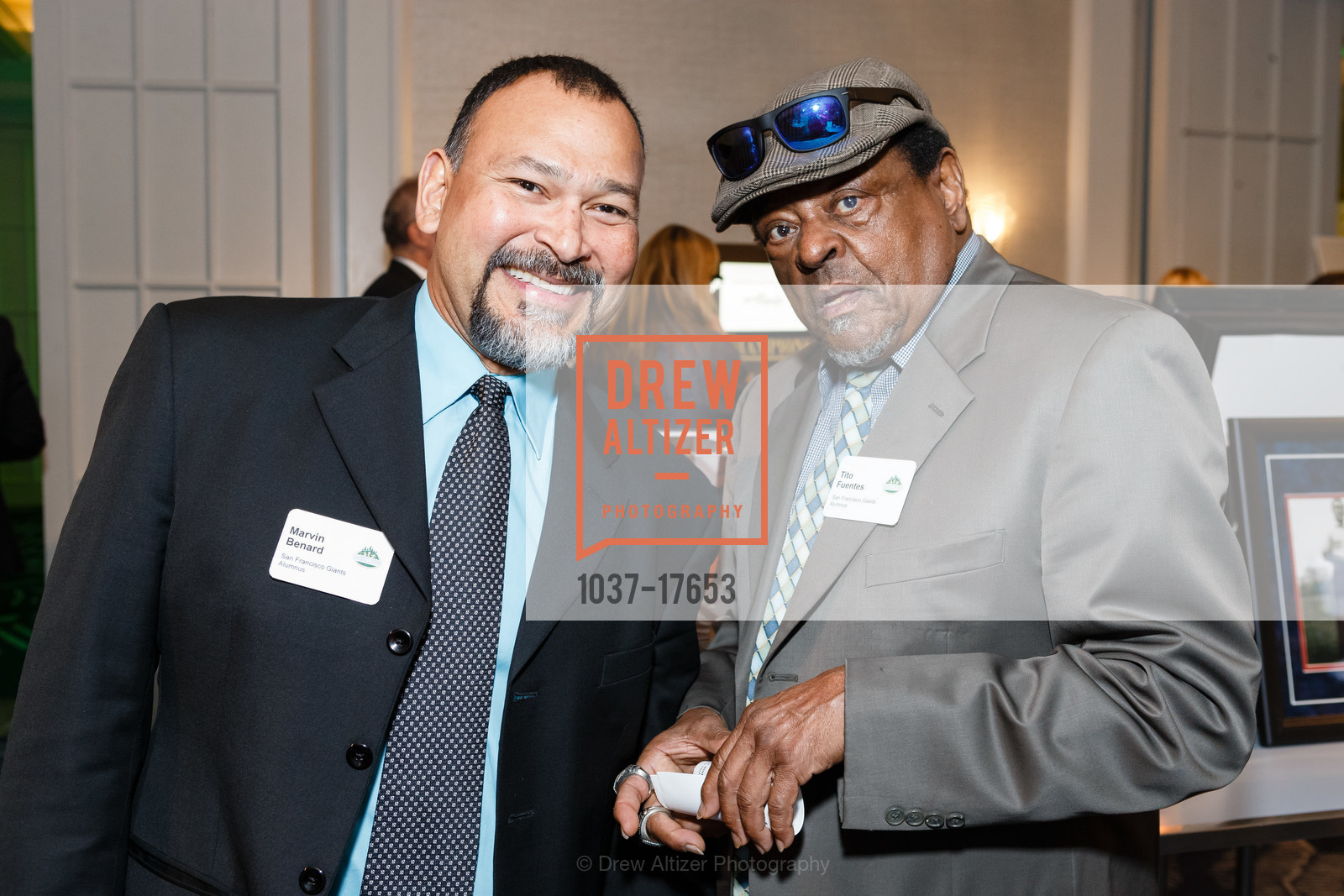 Marvin Benard, Tito Fuentes, Guardsmen Sports Auction 2019, Four Seasons Hotel SF. 757 Market St, Photo #1037-17653 Marvin Benard, Tito Fuentes, Photo #1037-17653