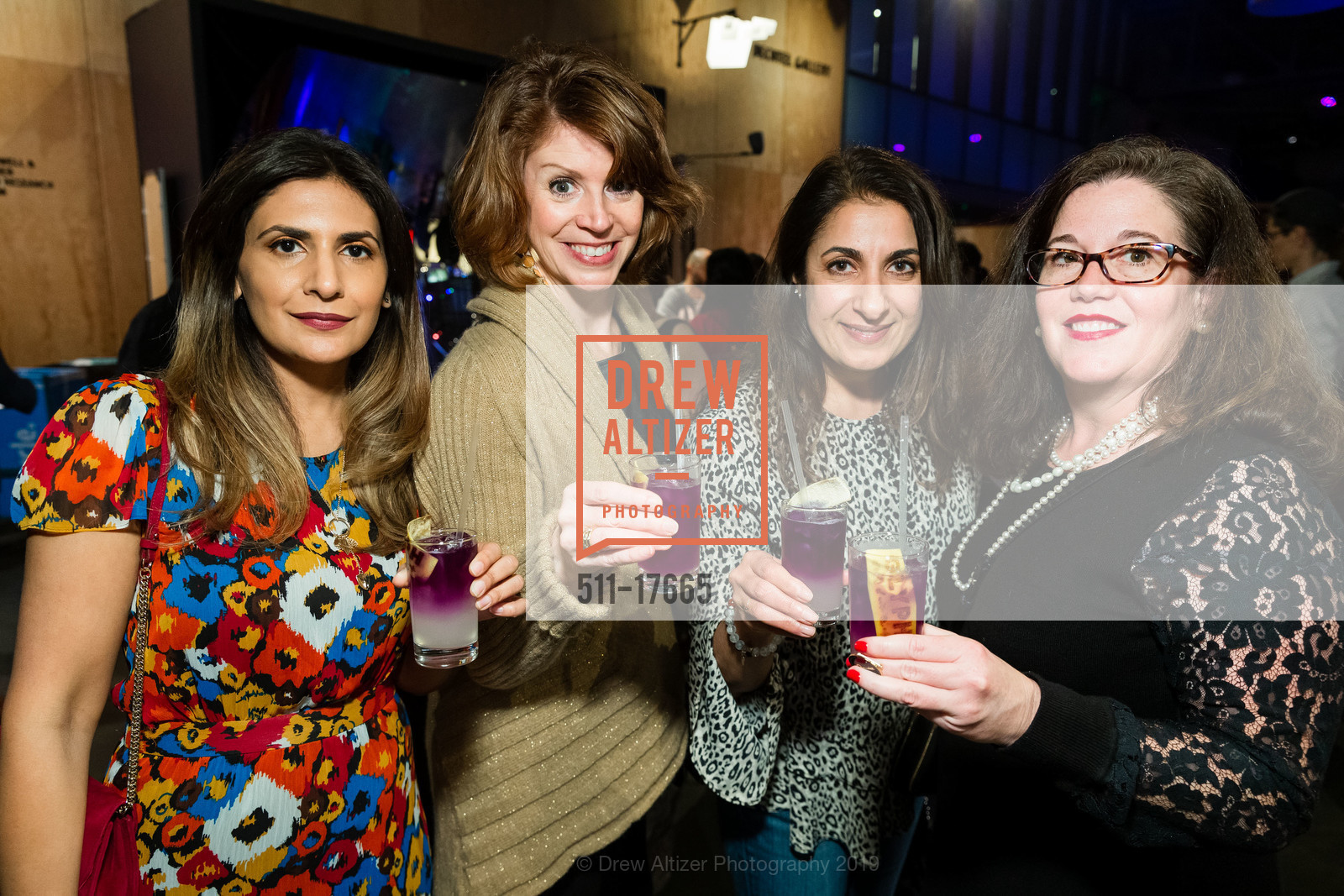 Janena Raju, Bruce Yenku, Mitra Corral, Audrey Wilkinson, Science of Cocktails 2019, Expoloratorium. Pier 15, San Francisco, 94111, February 8th, 2019, Photo #511-17665 Janena Raju, Bruce Yenku, Mitra Corral, Audrey Wilkinson, Photo #511-17665