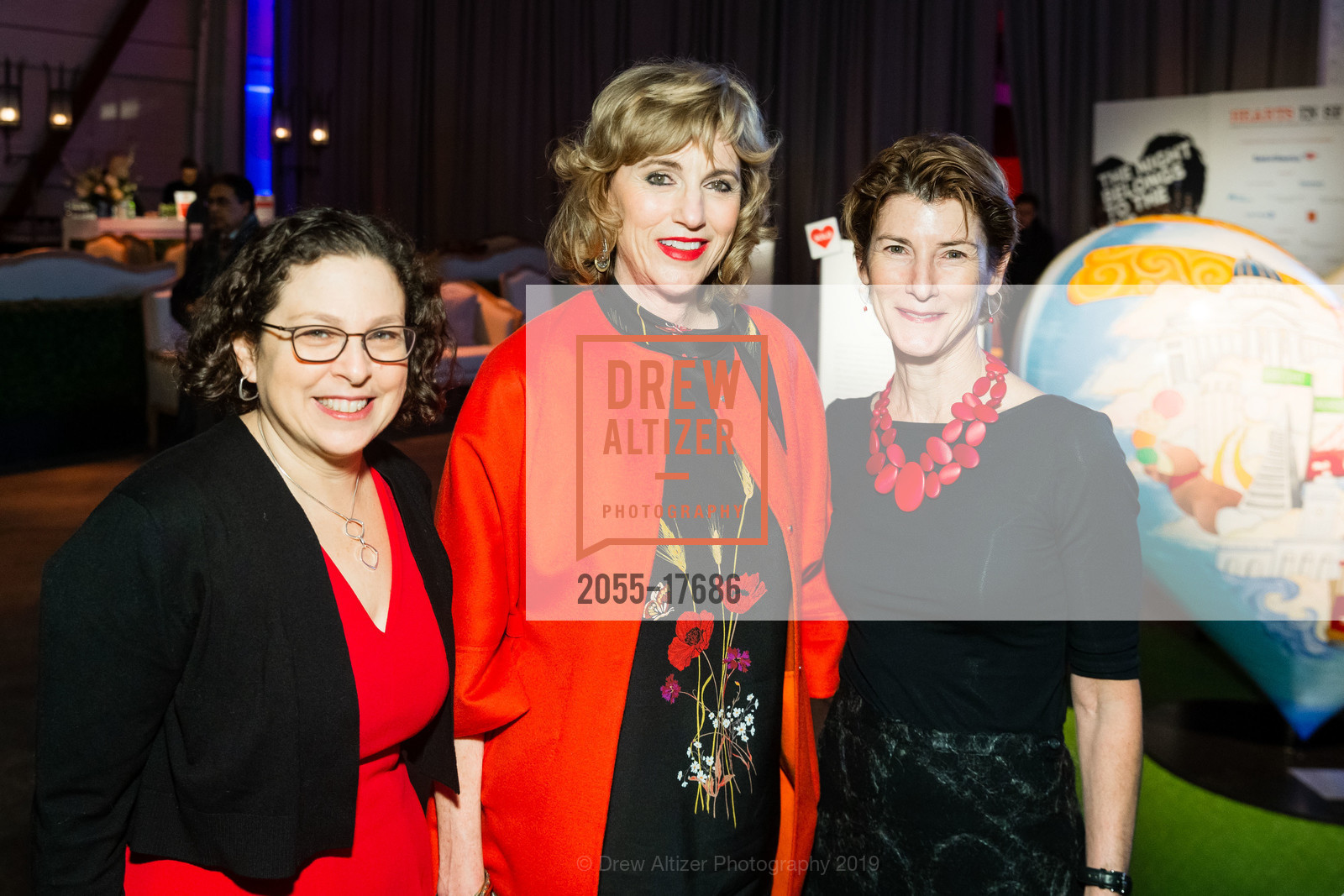 Margot Kushel, Connie Shanahan, Susan Ehrlich, Hearts in SF 2019, Pier 48, February 13th, 2019, Photo #2055-17686 Margot Kushel, Connie Shanahan, Susan Ehrlich, Photo #2055-17686