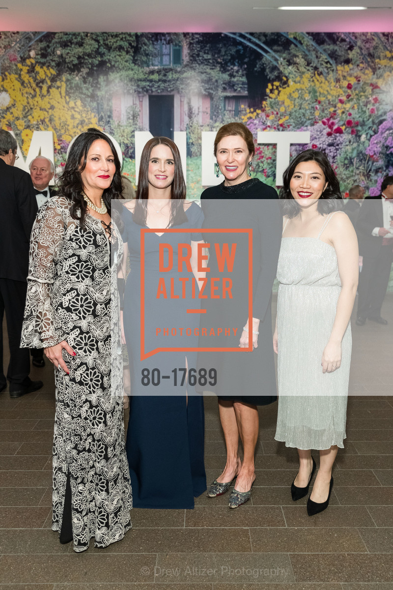 Christina Ongerth, Amanda Riley, Lauren Hall, Karen Huang, Monet: The Late Years Black Tie Dinner at the de Young, de Young Museum. 50 Hagiwara Tea Garden Drive, Photo #80-17689 Christina Ongerth, Amanda Riley, Lauren Hall, Karen Huang, Photo #80-17689