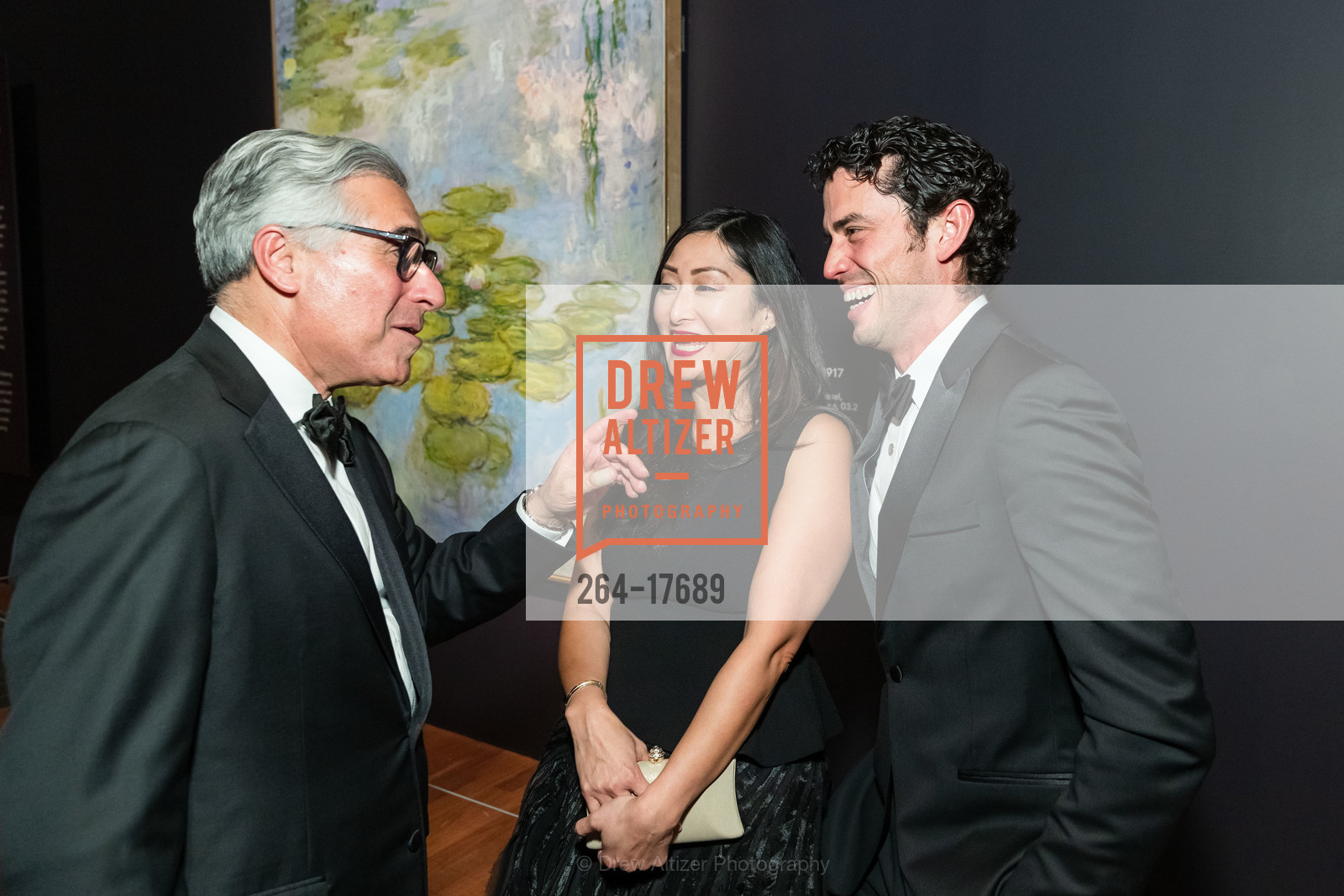 David Shimmon, Anna Yuan, Federico Sandino, Monet: The Late Years Black Tie Dinner at the de Young, de Young Museum. 50 Hagiwara Tea Garden Drive, Photo #264-17689 David Shimmon, Anna Yuan, Federico Sandino, Photo #264-17689