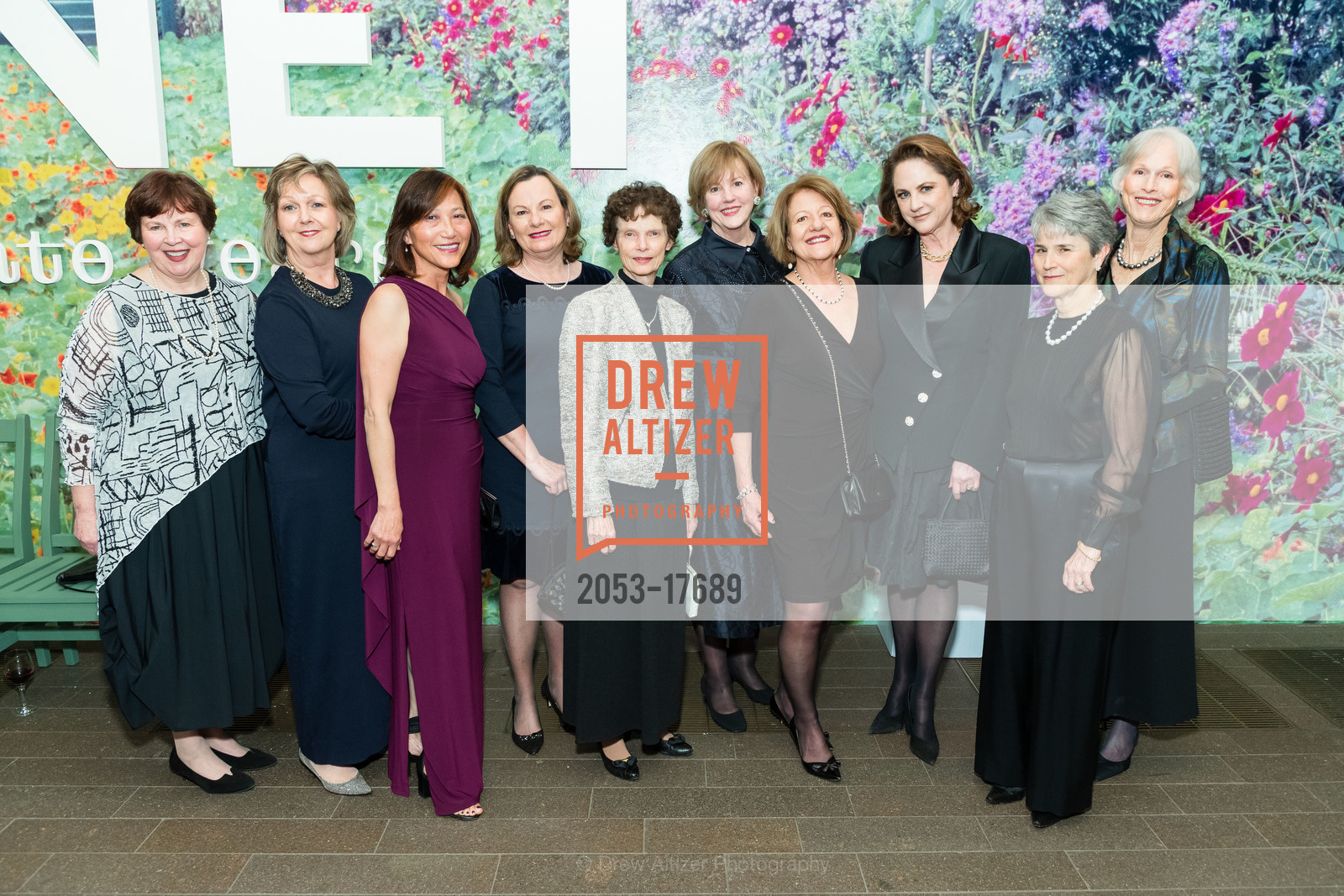 Vicki Koenig, Jillian Wood, Min Wichelhau-Hus, Wanda Guttas, Jamia Konrad, Nancy Noakes, Karen Mohr, Lisa Harris, Joan Barkan, Diana Long, Monet: The Late Years Black Tie Dinner at the de Young, de Young Museum. 50 Hagiwara Tea Garden Drive, Photo #2053-17689 Vicki Koenig, Jillian Wood, Min Wichelhau-Hus, Wanda Guttas, Jamia Konrad, Nancy Noakes, Karen Mohr, Lisa Harris, Joan Barkan, Diana Long, Photo #2053-17689
