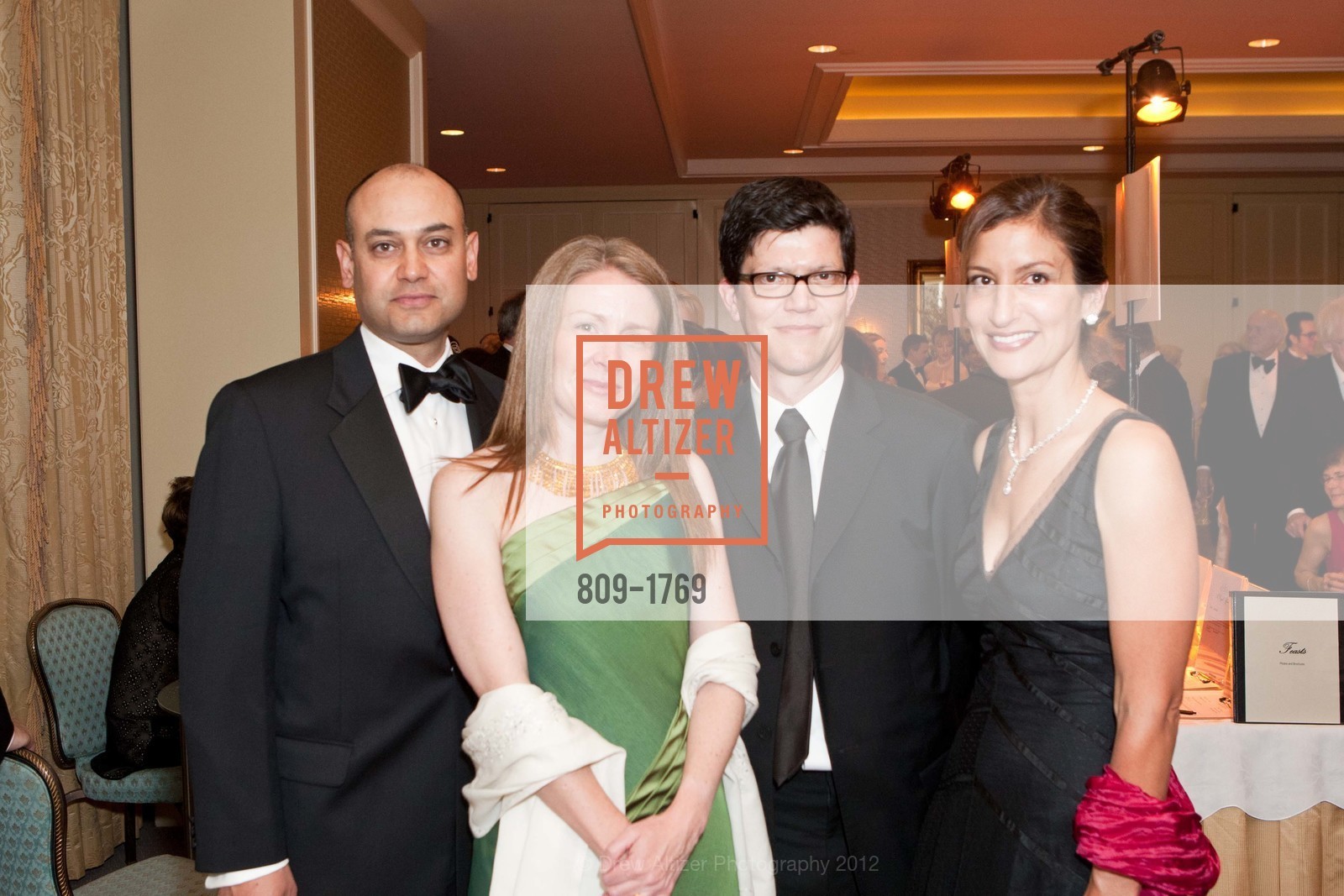 Nalin Gupta, Heather Fullerton, Dave Blacker, Rani Studich, A Royal Affair - The Merola Opera Program Benefit Gala, US, April 21st, 2012, Photo #809-1769 Nalin Gupta, Heather Fullerton, Dave Blacker, Rani Studich, Photo #809-1769