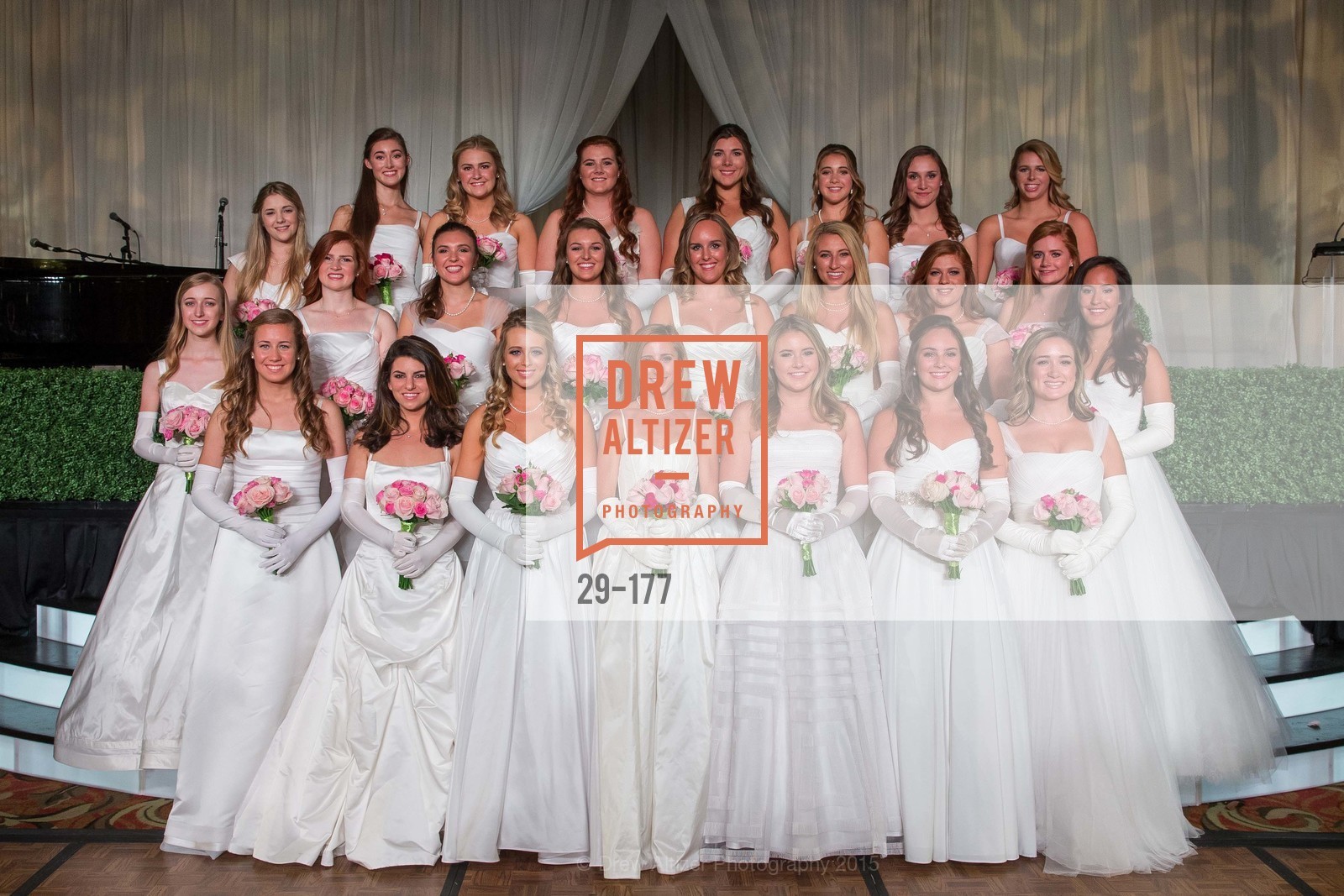 Paige Silverman, Elizabeth Grayson, Jennifer Reynolds, Kate Harris, Hailey Cusack, Curry Fisher, Hannah Baylis, Rachael Jayne Maier, Katarina Churich, Mary Grinnell, Allaire Kruse, Camille Rich, Madeleine Lamm, Sarah Scannell, Kendall Finnegan, Diana Silverstri, Paloma Palmer, Connolly Stegerwald, Lindsey Marie Weber, The 2015 San Francisco Debutante Ball, The Westin St. Francis San Francisco Union Square. 335 Powell St, June 20th, 2015,Drew Altizer, Drew Altizer Photography, full-service agency, private events, San Francisco photographer, photographer california
