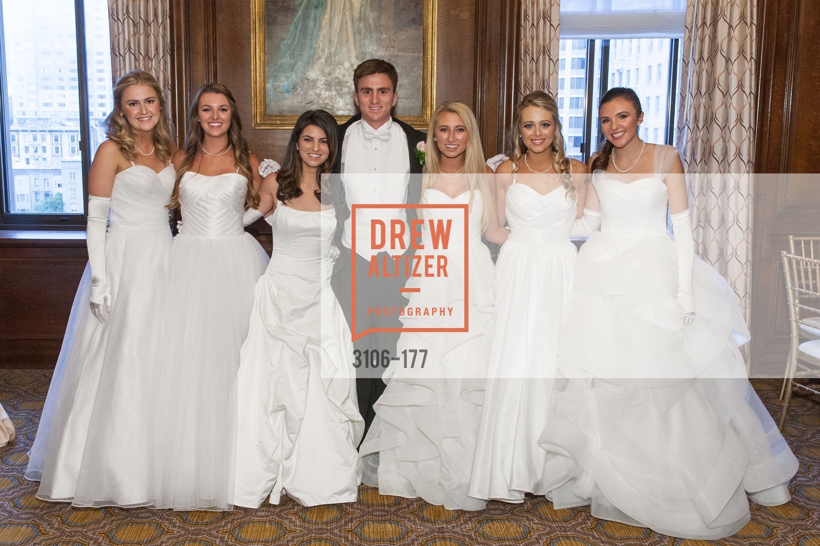 Sara Scannell, Rachael Jayne Maier, Paige Silverman, Jack Andrew Kariotis, Mary Grinnell, Elizabeth Grayson, Jennifer Hannah Baylis, San Francisco Debutante Ball 2015, The Westin St. Francis San Francisco Union Square. 335 Powell St, June 20th, 2015, Photo #3106-177 Sara Scannell, Rachael Jayne Maier, Paige Silverman, Jack Andrew Kariotis, Mary Grinnell, Elizabeth Grayson, Jennifer Hannah Baylis, Photo #3106-177