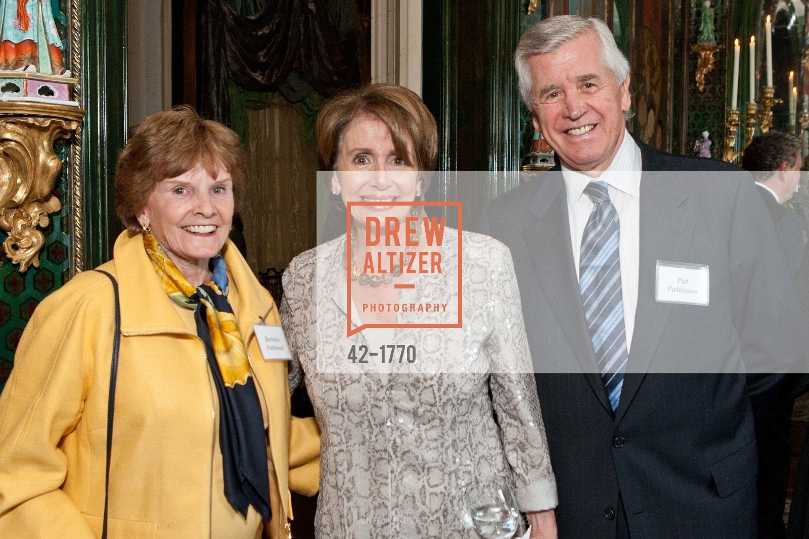 Berniece Patterson, Nancy Pelosi, Pat Patterson, Gordon and Ann Getty Host NANCY PELOSI DCCC Dinner, US, April 23rd, 2012, Photo #42-1770 Berniece Patterson, Nancy Pelosi, Pat Patterson, Photo #42-1770