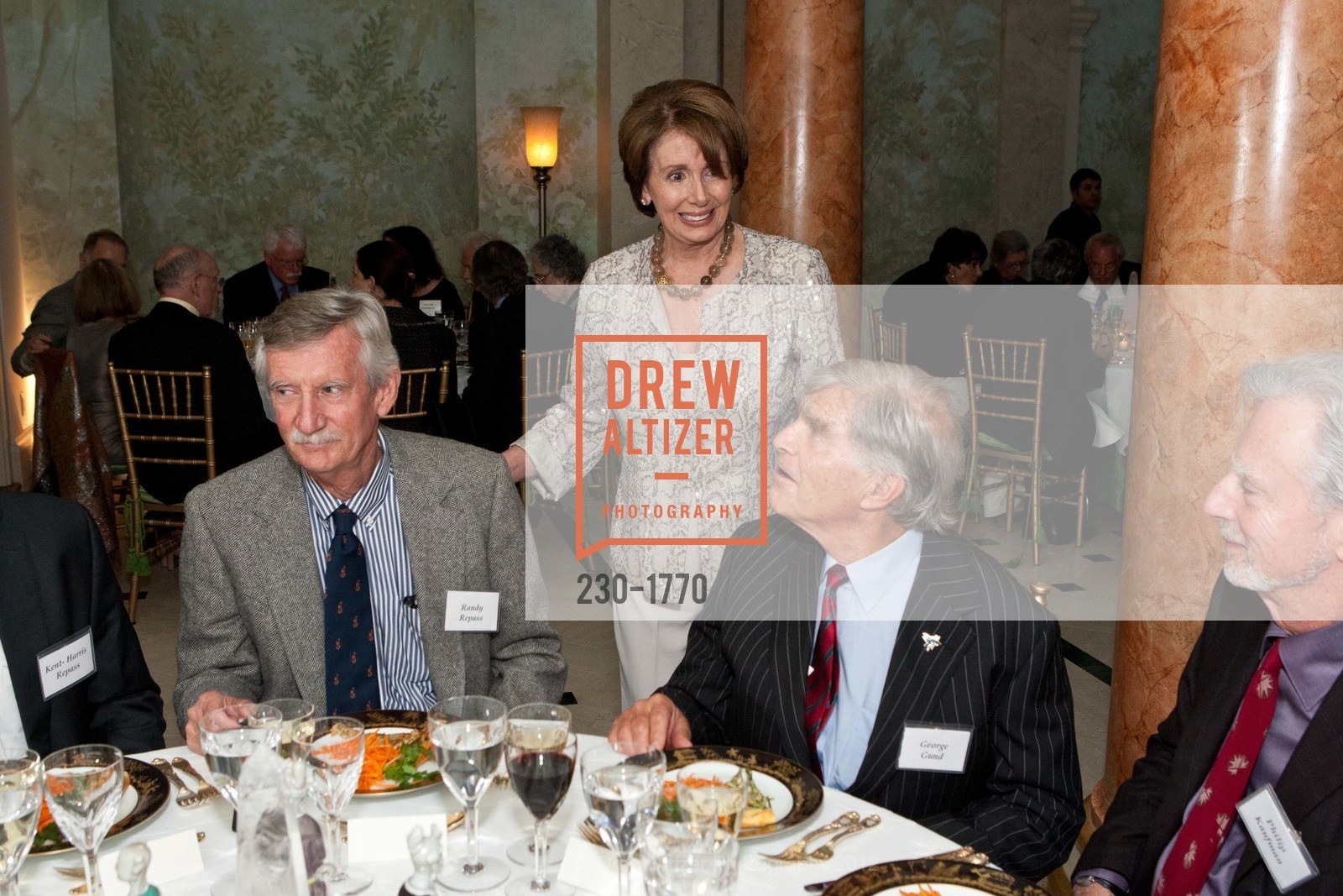 Randy Repass, Nancy Pelosi, George Gund, Philip Kaufman, Gordon and Ann Getty Host NANCY PELOSI DCCC Dinner, US, April 23rd, 2012, Photo #230-1770 Randy Repass, Nancy Pelosi, George Gund, Philip Kaufman, Photo #230-1770