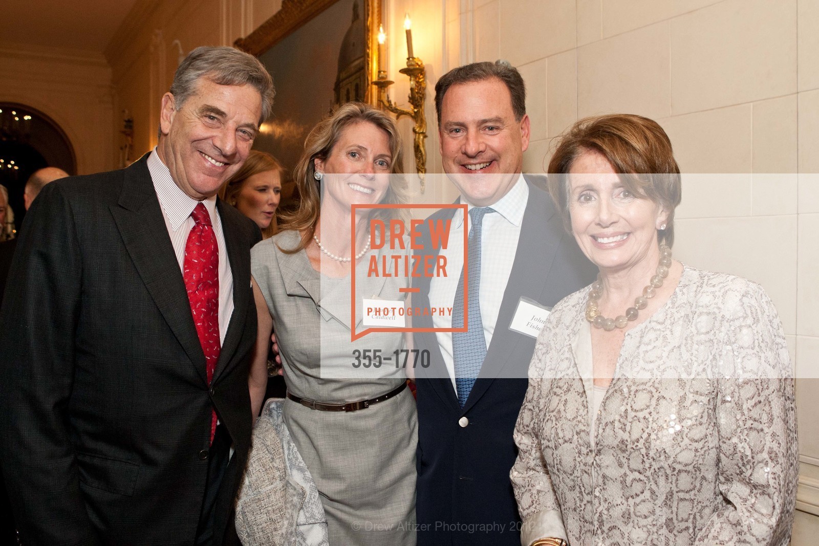 Paul Pelosi, Jennifer Caldwell, John Fisher, Nancy Pelosi, Gordon and Ann Getty Host NANCY PELOSI DCCC Dinner, US, April 23rd, 2012, Photo #355-1770 Paul Pelosi, Jennifer Caldwell, John Fisher, Nancy Pelosi, Photo #355-1770