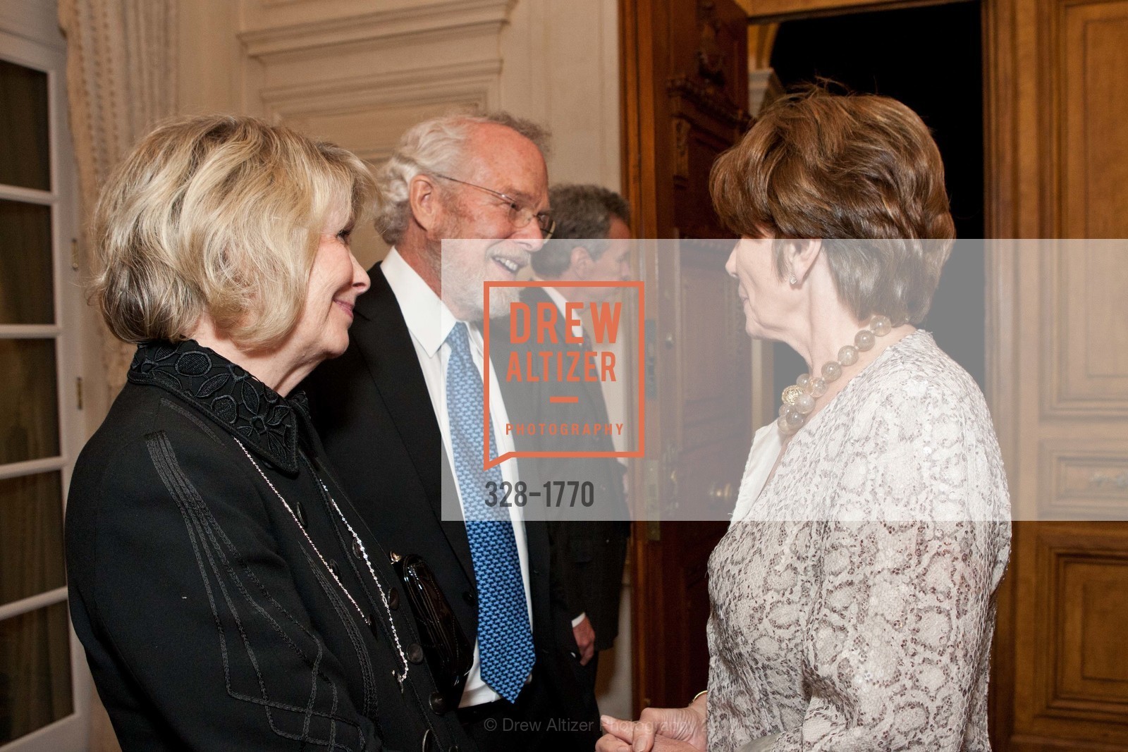 Marva Warnock, John Warnock, Nancy Pelosi, Gordon and Ann Getty Host NANCY PELOSI DCCC Dinner, US, April 23rd, 2012, Photo #328-1770 Marva Warnock, John Warnock, Nancy Pelosi, Photo #328-1770