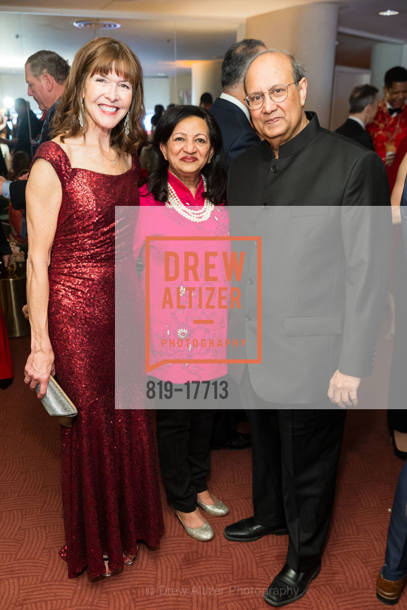 Leigh Wasson, Meena Mehta, Nitin Mehta, SF Symphony Chinese New Year 2019, Davies Symphony Hall. 201 Van Ness Ave, Photo #819-17713 Leigh Wasson, Meena Mehta, Nitin Mehta, Photo #819-17713