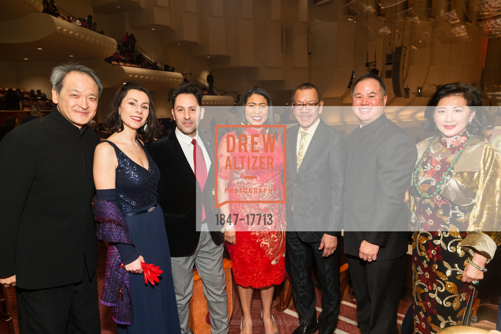 Lawrence Lui, Eva Zanetti, Mauro Aprile Zanetti, London Breed, Norman Yee, Bill King, Gorrett Lui, SF Symphony Chinese New Year 2019, Davies Symphony Hall. 201 Van Ness Ave, Photo #1847-17713 Lawrence Lui, Eva Zanetti, Mauro Aprile Zanetti, London Breed, Norman Yee, Bill King, Gorrett Lui, Photo #1847-17713