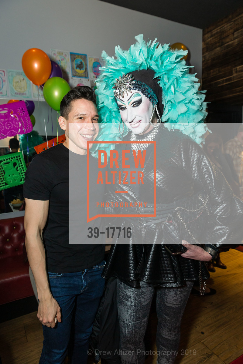 Nicholas Gonzalez, Sister Roma, Liam Mayclem's Birthday Party 2019, NOE’s CANTINA. 24th & Church, February 16th, 2019, Photo #39-17716 Nicholas Gonzalez, Sister Roma, Photo #39-17716