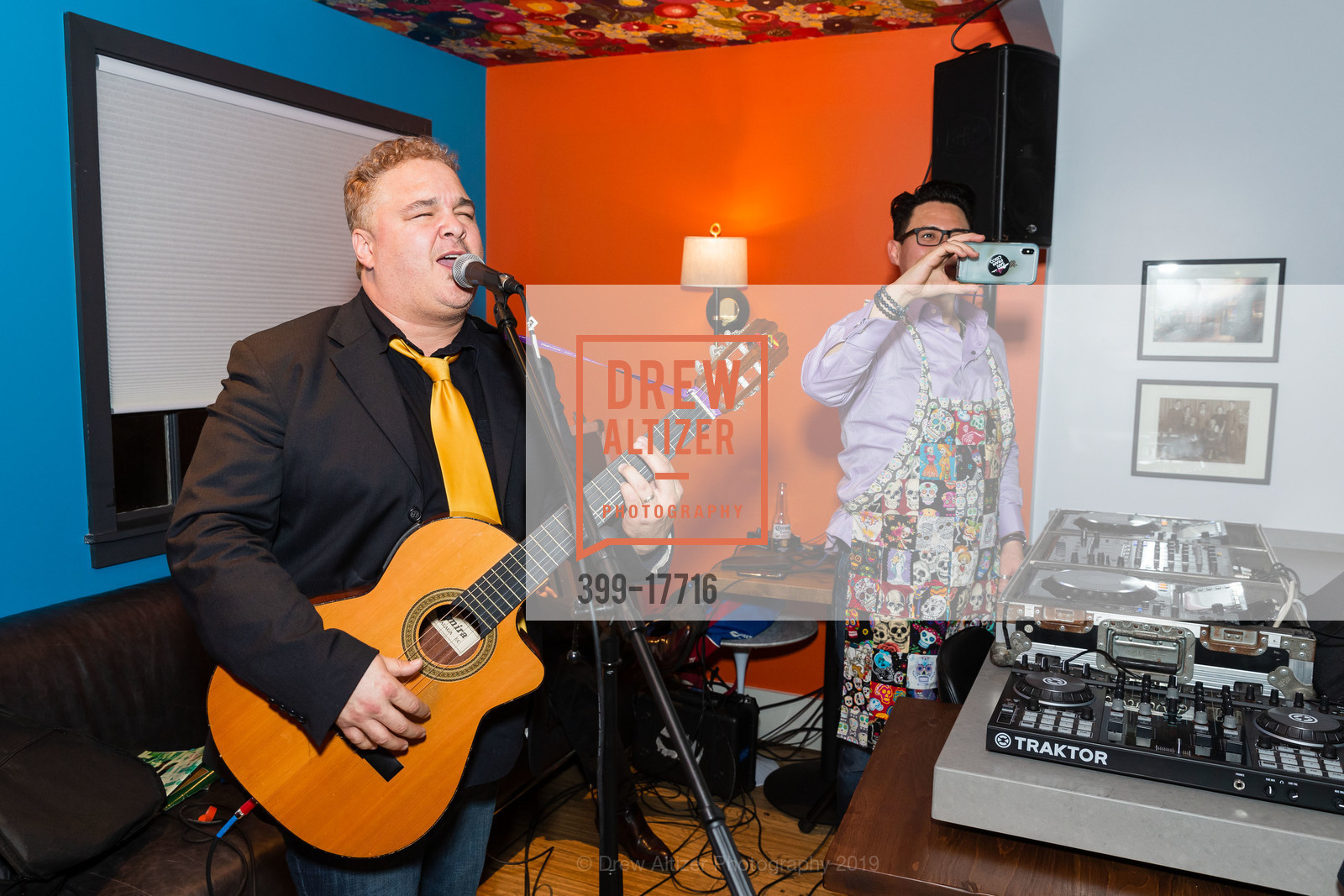 Brooks Lundy, Rick Camargo, Liam Mayclem's Birthday Party 2019, NOE’s CANTINA. 24th & Church, February 16th, 2019, Photo #399-17716 Brooks Lundy, Rick Camargo, Photo #399-17716