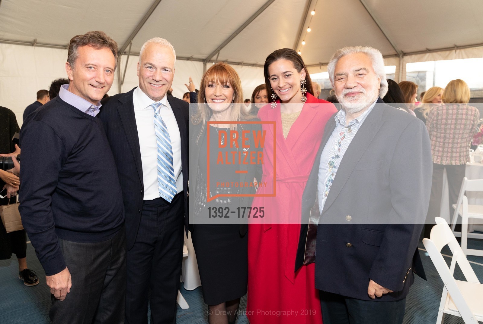 Frank Binder, Franc D'Ambrosio, Jane Seymour, Alexandra Schuck, David Green, Open Hearts Foundation Benefactor Thank You Event 2019, Private Residence, February 17th, 2019, Photo #1392-17725 Frank Binder, Franc D'Ambrosio, Jane Seymour, Alexandra Schuck, David Green, Photo #1392-17725