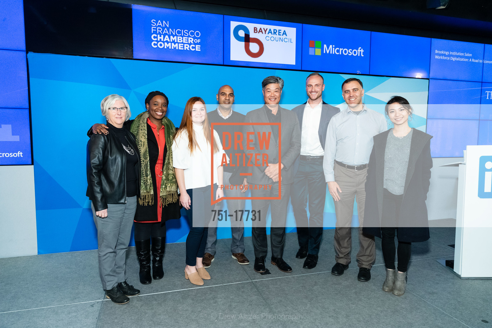 Laura Moran, Claudia Pouani, Isabella Brzezineski, Avneesh Nigam, Rodney Fong, Joey Blaszczyk, Greg Francis, Anita Huang, SF Chamber of Commerce:'s Workforce Digitization: A Road To Economic Inclusion 2019, LinkedIn. 222 2nd Street, Photo #751-17731 Laura Moran, Claudia Pouani, Isabella Brzezineski, Avneesh Nigam, Rodney Fong, Joey Blaszczyk, Greg Francis, Anita Huang, Photo #751-17731