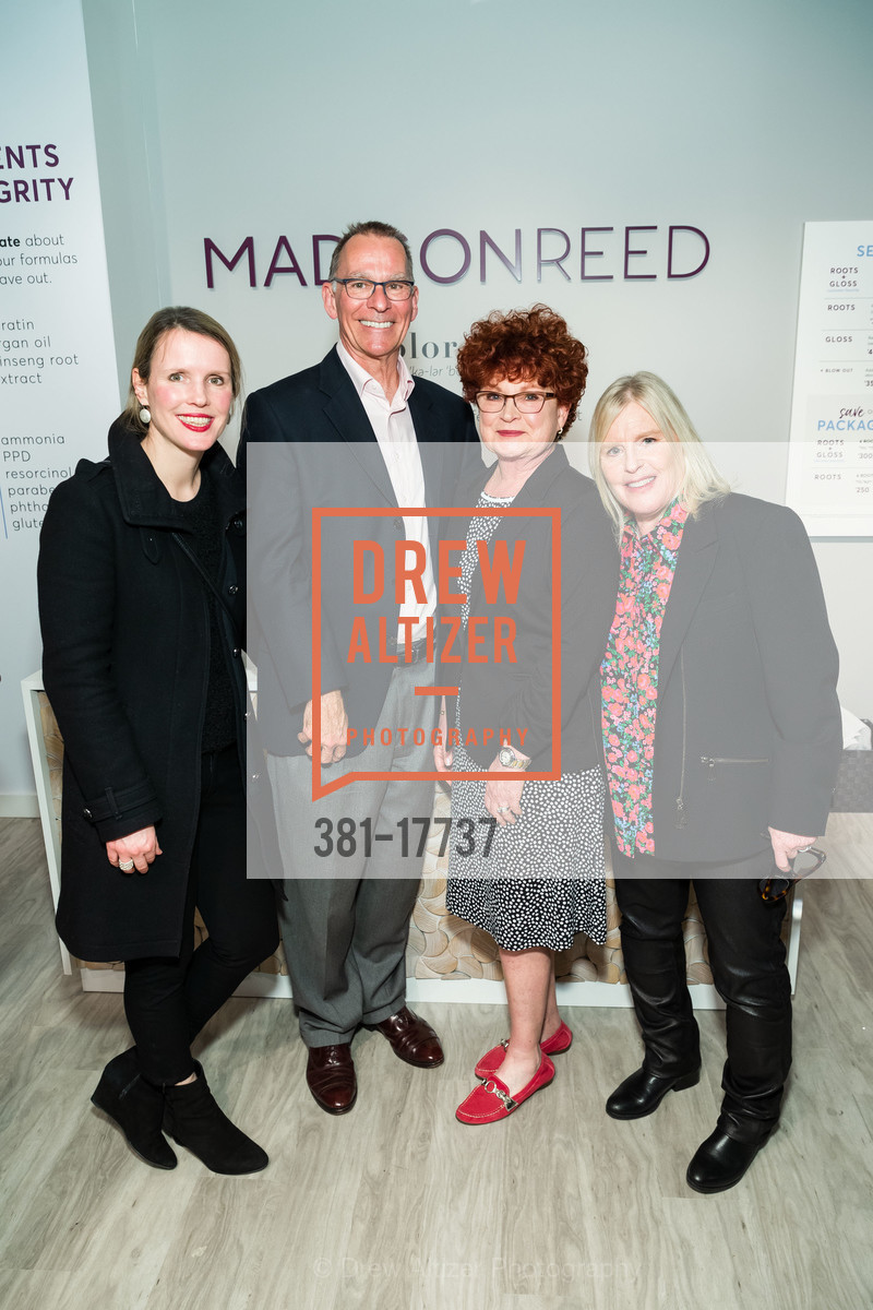 Ulrike Kellmereit, Jim Stewart, Vicky Stewart, Amy Errett, Madison Reed Color Bar Hayes Valley Grand Opening 2019, Madison Reed Color Bar. 620 Laguna St, Photo #381-17737 Ulrike Kellmereit, Jim Stewart, Vicky Stewart, Amy Errett, Photo #381-17737