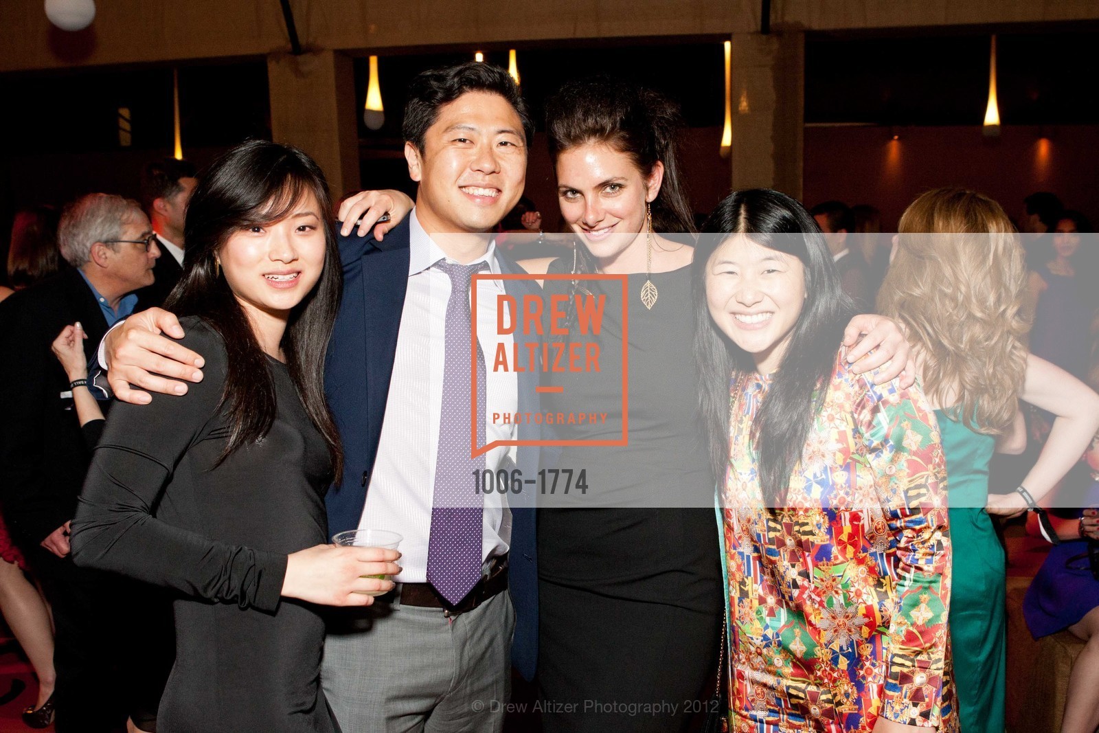 Jamie Wong, Andrew Tam, Cynthia Kagay, Mickey Meng, SFMOMA's POST MODERN PARTY following the Modern Ball, US, April 25th, 2012, Photo #1006-1774 Jamie Wong, Andrew Tam, Cynthia Kagay, Mickey Meng, Photo #1006-1774