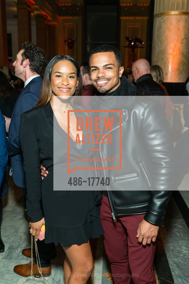 Darilyn Castillo, DeAundré Woods, Hamilton Opening Night Party, The Hibernia. 1 Jones Street, Photo #486-17740 Darilyn Castillo, DeAundré Woods, Photo #486-17740