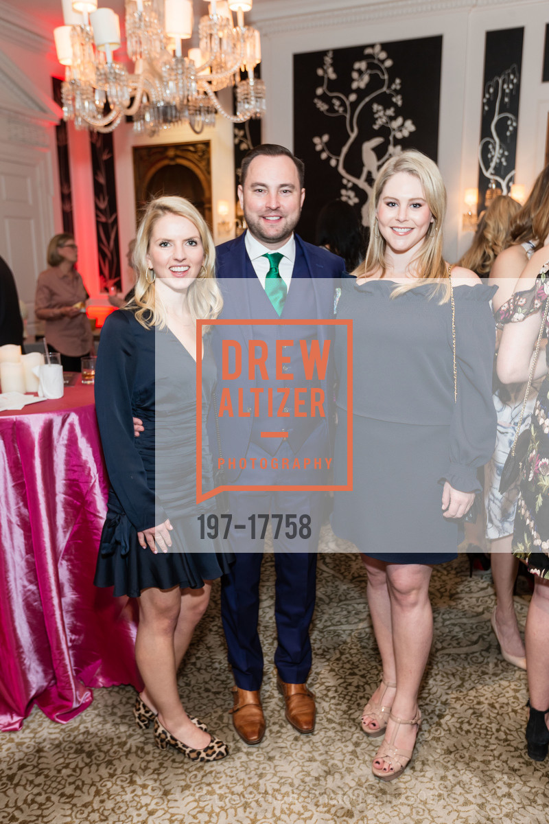 Kennedy Shields, Adam Simon, Kara Rosenberg, Spinsters Legacy Benefit 2019, Fairmont Hotel, Swig Suite. 950 mason street, February 23rd, 2019, Photo #197-17758 Kennedy Shields, Adam Simon, Kara Rosenberg, Photo #197-17758