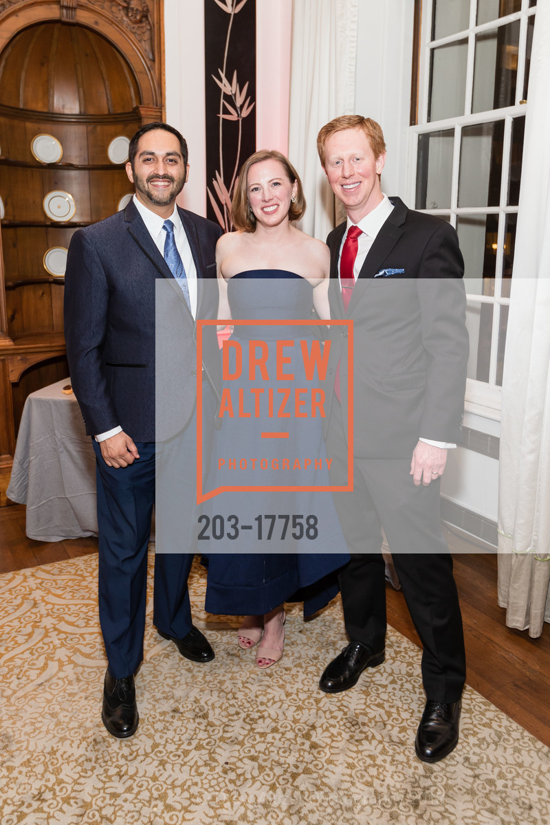 Sarmad Naqvi, Kelly Specht, Jamie Specht, Spinsters Legacy Benefit 2019, Fairmont Hotel, Swig Suite. 950 mason street, February 23rd, 2019, Photo #203-17758 Sarmad Naqvi, Kelly Specht, Jamie Specht, Photo #203-17758