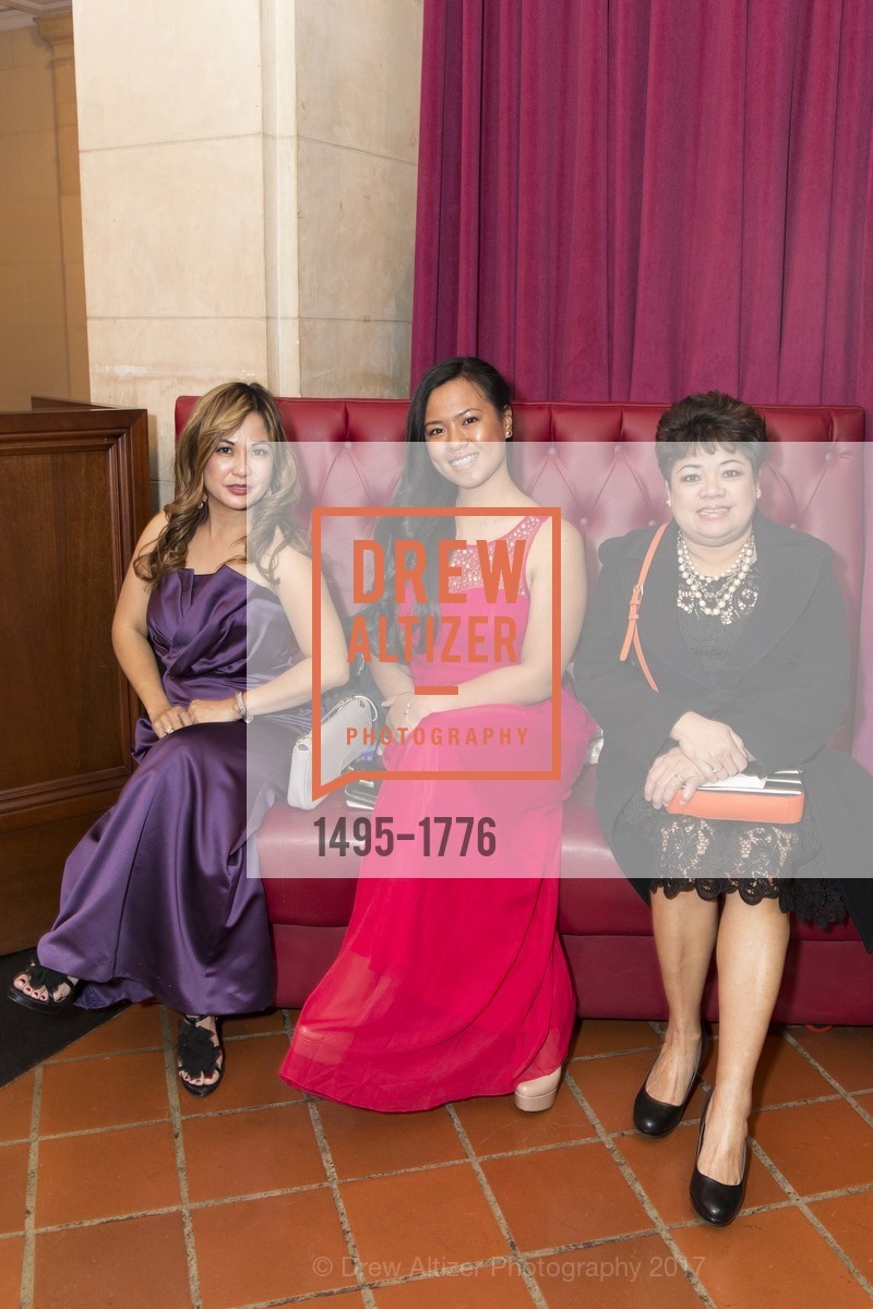 Joyce Galera, Josel Bartolome, Mary Ann Ruado, Shen Yun Gala Night at the War Memorial Opera House, War Memorial Opera House. 301 Van Ness Ave, January 6th, 2017, Photo #1495-1776 Joyce Galera, Josel Bartolome, Mary Ann Ruado, Photo #1495-1776