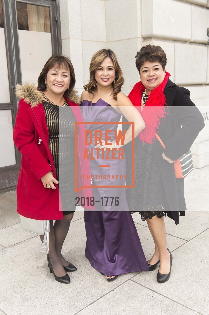 Brenda Rigor, Joyce Galera, Mary Ann Ruado, Shen Yun Gala Night at the War Memorial Opera House, War Memorial Opera House. 301 Van Ness Ave, January 6th, 2017, Photo #2018-1776 Brenda Rigor, Joyce Galera, Mary Ann Ruado, Photo #2018-1776