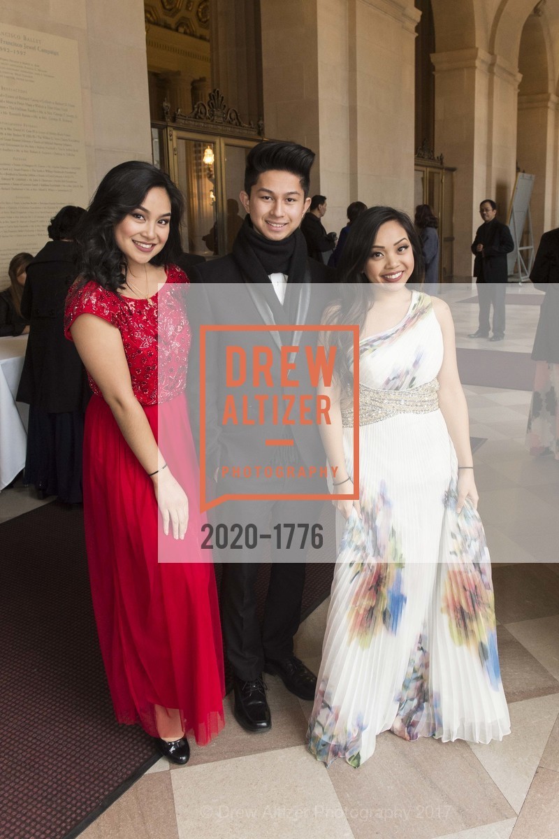Jasmine Reyes, JC Garcia, Julienne Reyes, Shen Yun Gala Night at the War Memorial Opera House, War Memorial Opera House. 301 Van Ness Ave, January 6th, 2017, Photo #2020-1776 Jasmine Reyes, JC Garcia, Julienne Reyes, Photo #2020-1776