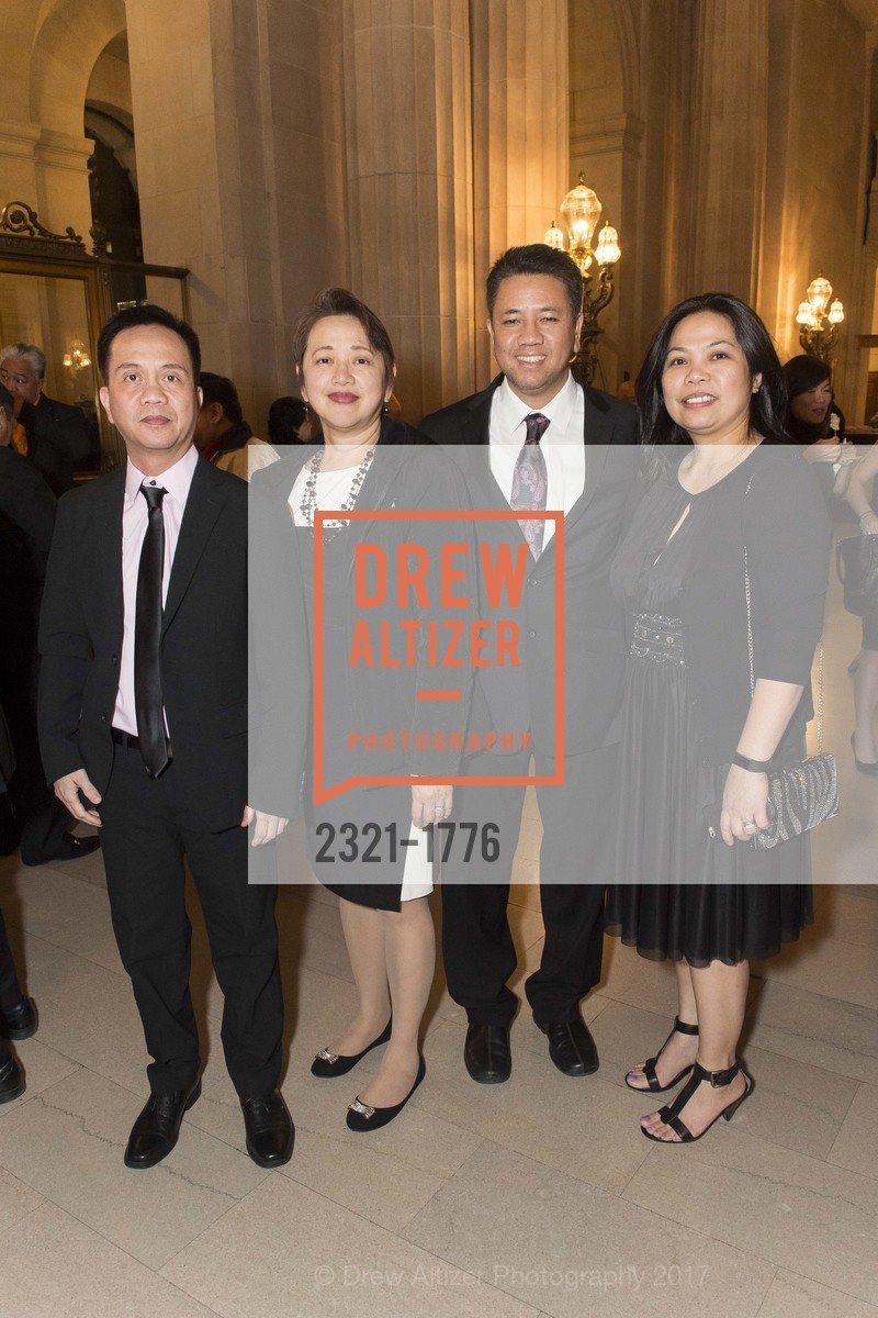 Edgar Borja, Maria Borja, Rommel Guce, Chris Guce, Shen Yun Gala Night at the War Memorial Opera House, War Memorial Opera House. 301 Van Ness Ave, January 6th, 2017, Photo #2321-1776 Edgar Borja, Maria Borja, Rommel Guce, Chris Guce, Photo #2321-1776
