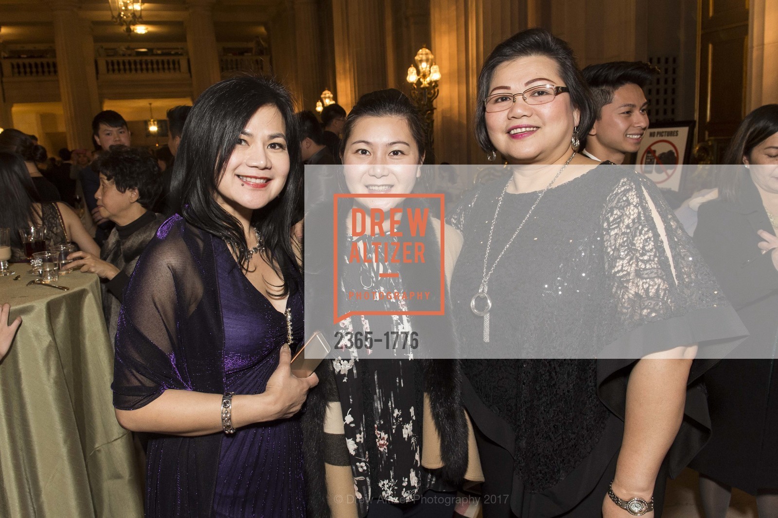 Edelyn Algen, Helen Ruan, Gloria Ragasa, Shen Yun Gala Night at the War Memorial Opera House, War Memorial Opera House. 301 Van Ness Ave, January 6th, 2017, Photo #2365-1776 Edelyn Algen, Helen Ruan, Gloria Ragasa, Photo #2365-1776