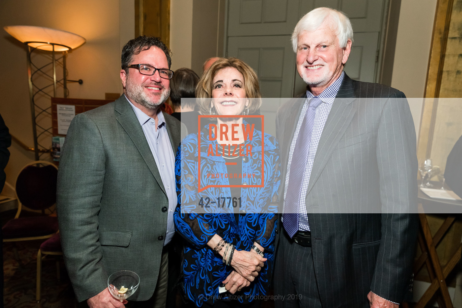 Shane Spaulding, Diane Hoge, Ron Hoge, American Conservatory Theater's Producers Circle Dinner, The Geary Theater. 415 Geary St, February 21st, 2019, Photo #42-17761 Shane Spaulding, Diane Hoge, Ron Hoge, Photo #42-17761
