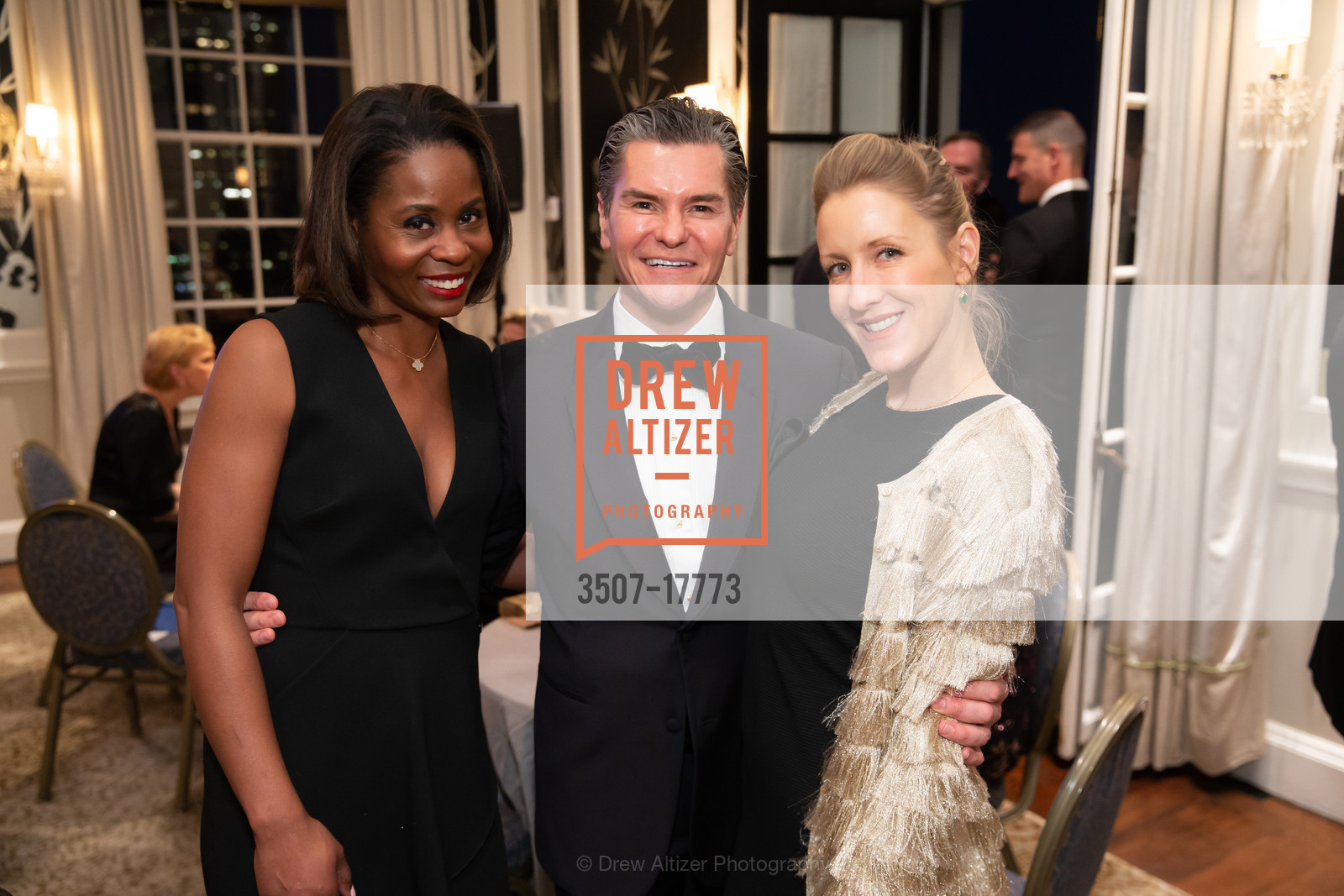 Brandi Hudson, Chris Meza, Stephanie Young, Saint Francis Foundation Hosts An Intimate Evening with Oscar, Farimont SF Penthouse. 950 Mason Street, February 24th, 2019, Photo #3507-17773 Brandi Hudson, Chris Meza, Stephanie Young, Photo #3507-17773