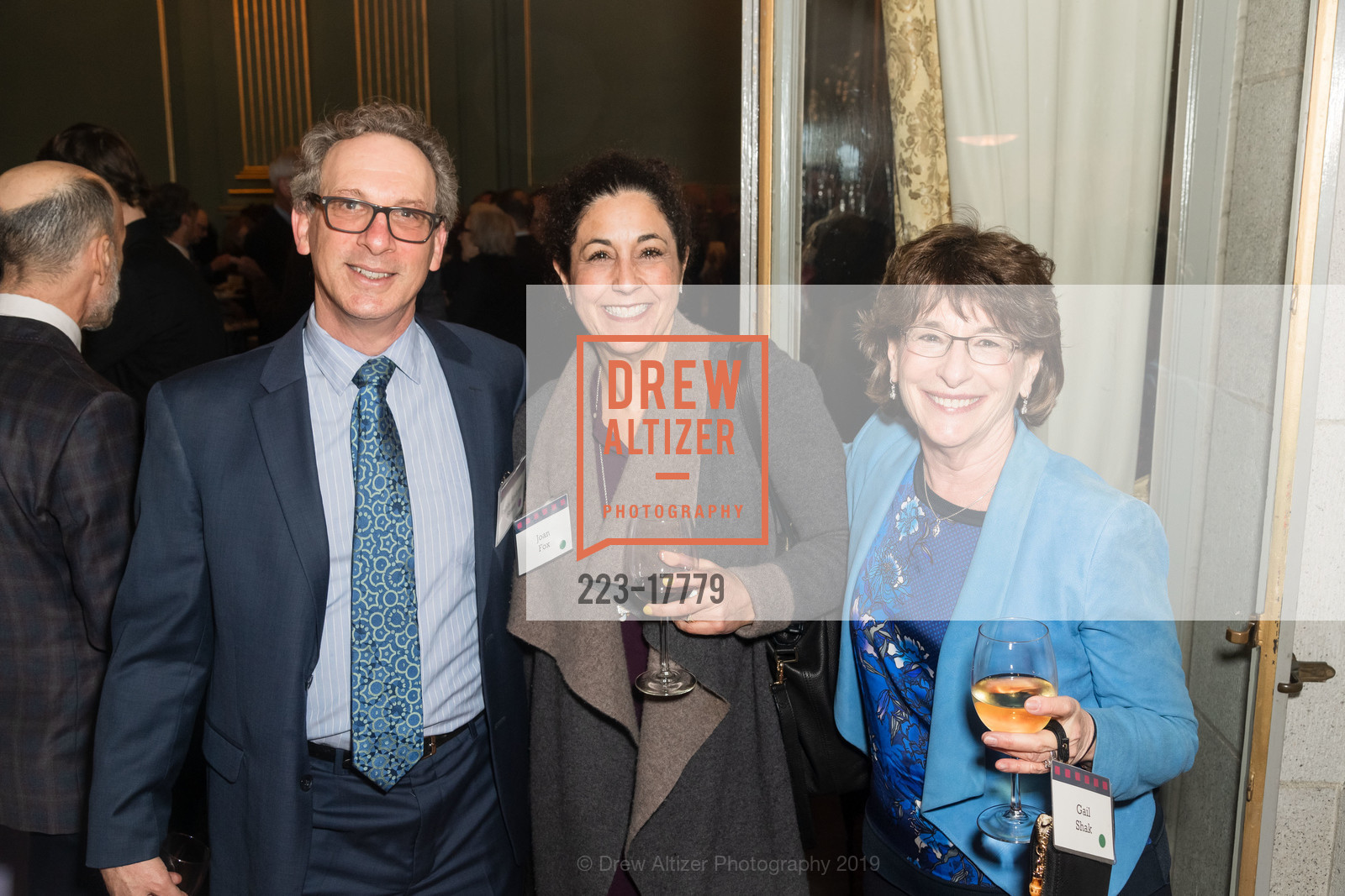 Eric, Joan Fox, Gail Shak, JCRC's Behind the Scenes 2019, War Memorial Veterans Building. 401 Van Ness Avenue, February 27th, 2019, Photo #223-17779 Eric, Joan Fox, Gail Shak, Photo #223-17779