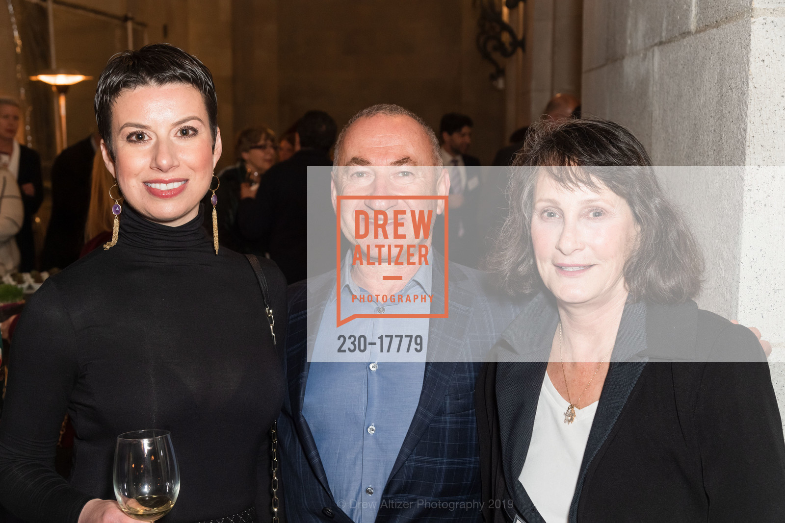 Victoria Karp, Roman Karp, Nan Zimmerman, JCRC's Behind the Scenes 2019, War Memorial Veterans Building. 401 Van Ness Avenue, February 27th, 2019, Photo #230-17779 Victoria Karp, Roman Karp, Nan Zimmerman, Photo #230-17779